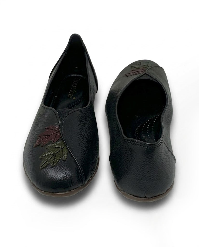 Posh Leaf Ballerinas