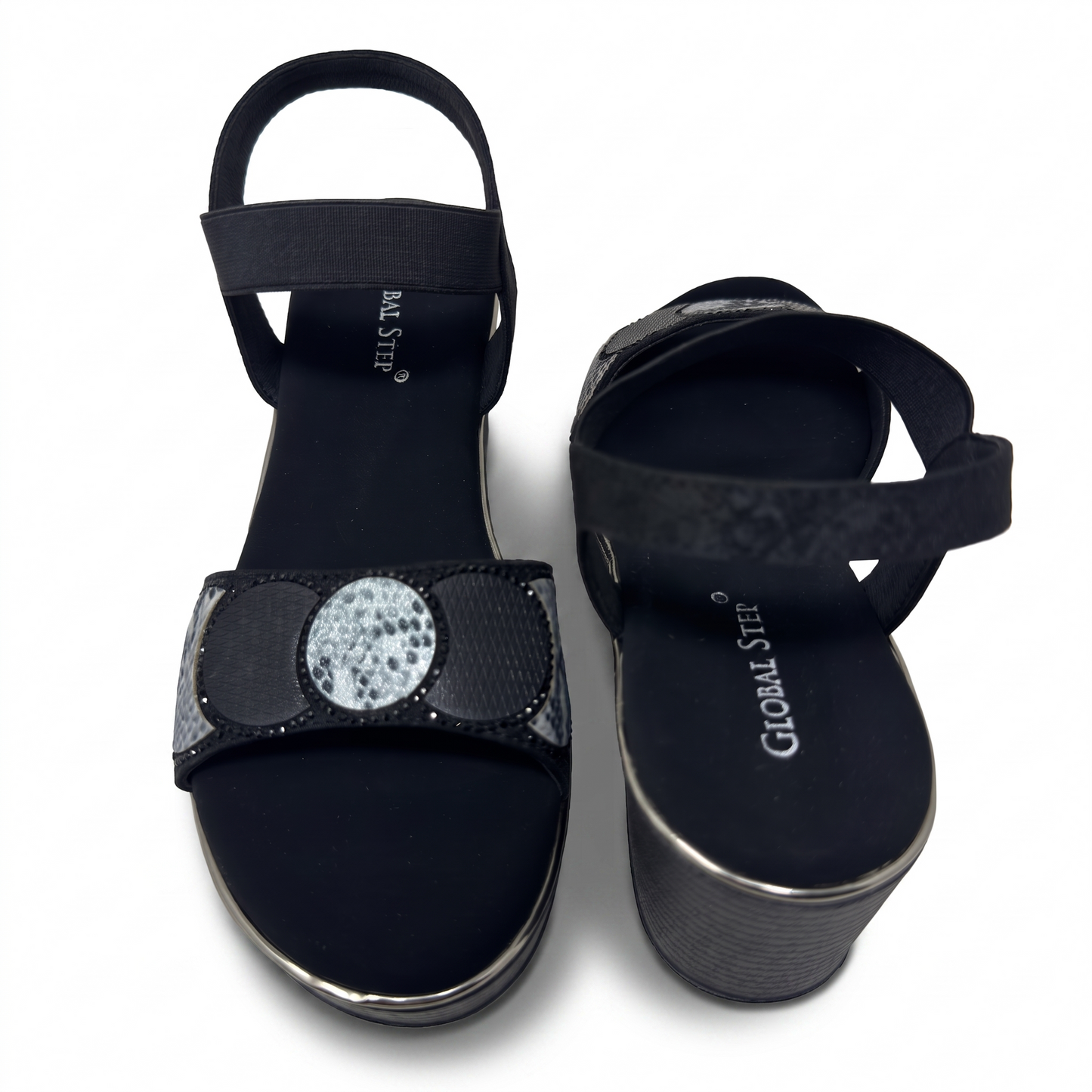 Croc Accent Wedge Heels
