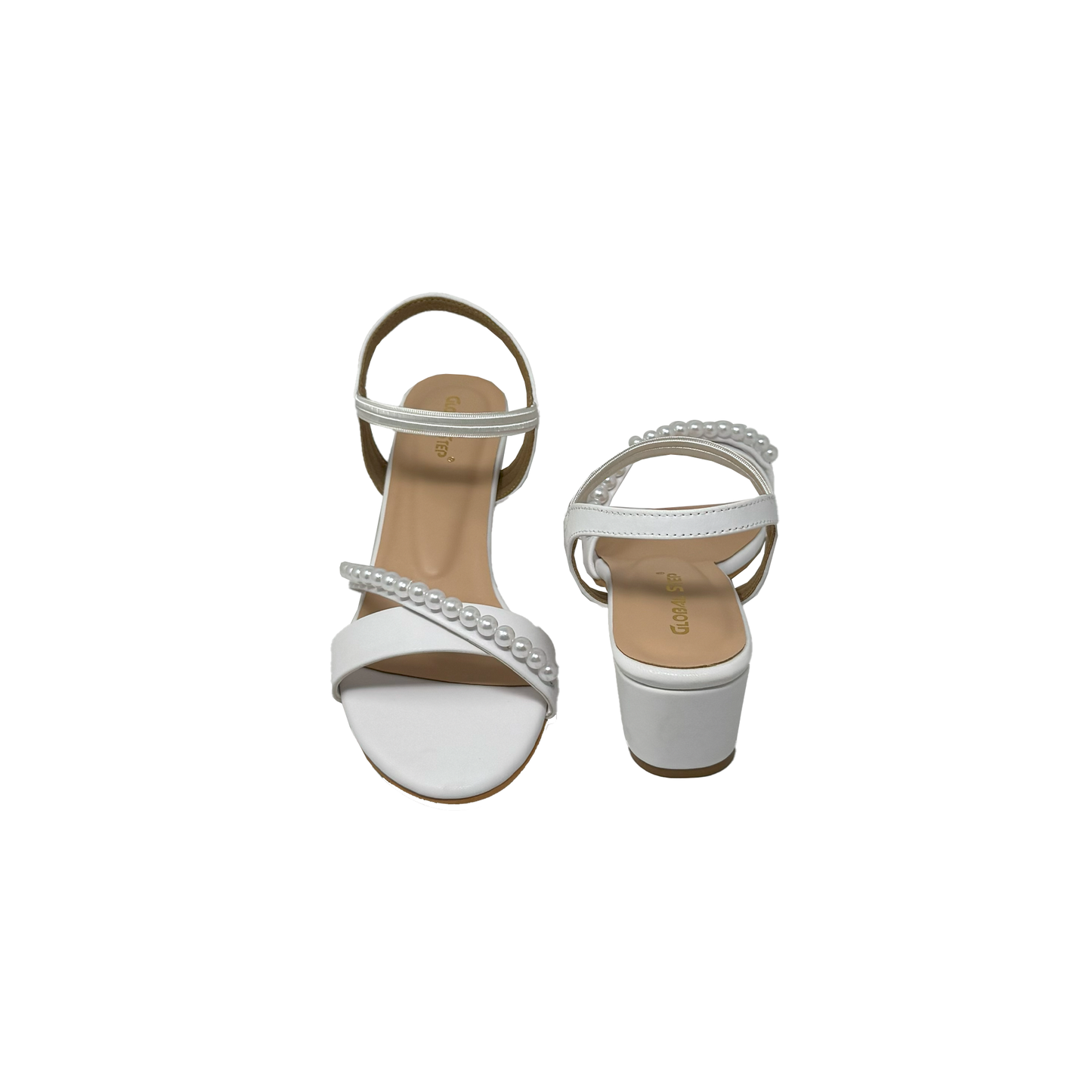 Pearl Block Heel Sandals