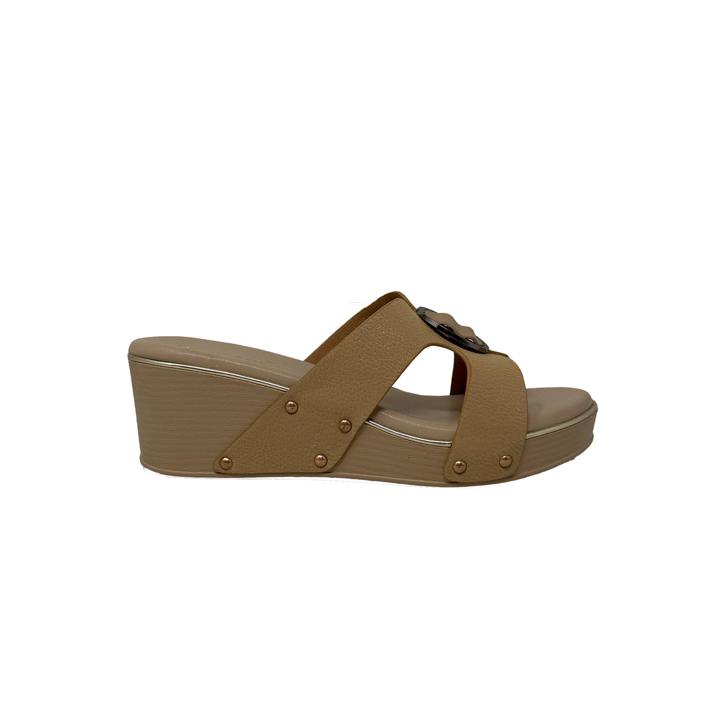 Elegant Buckle Wedge Sandals
