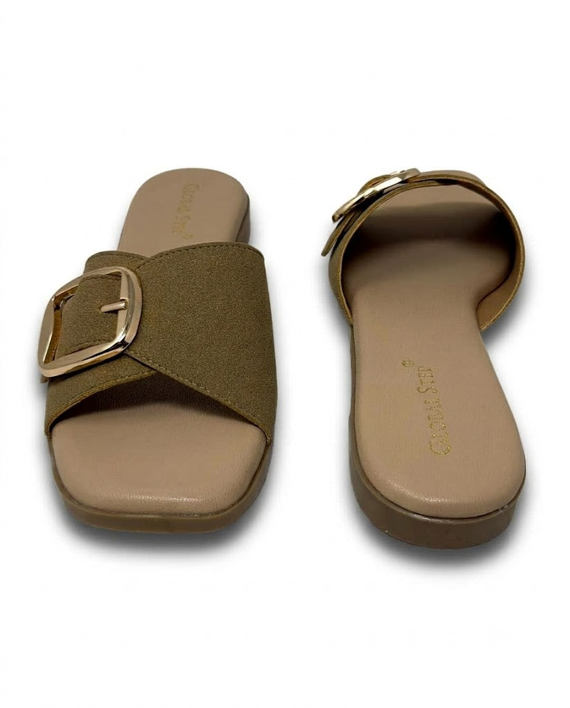 Classic Buckle Slide Sandals