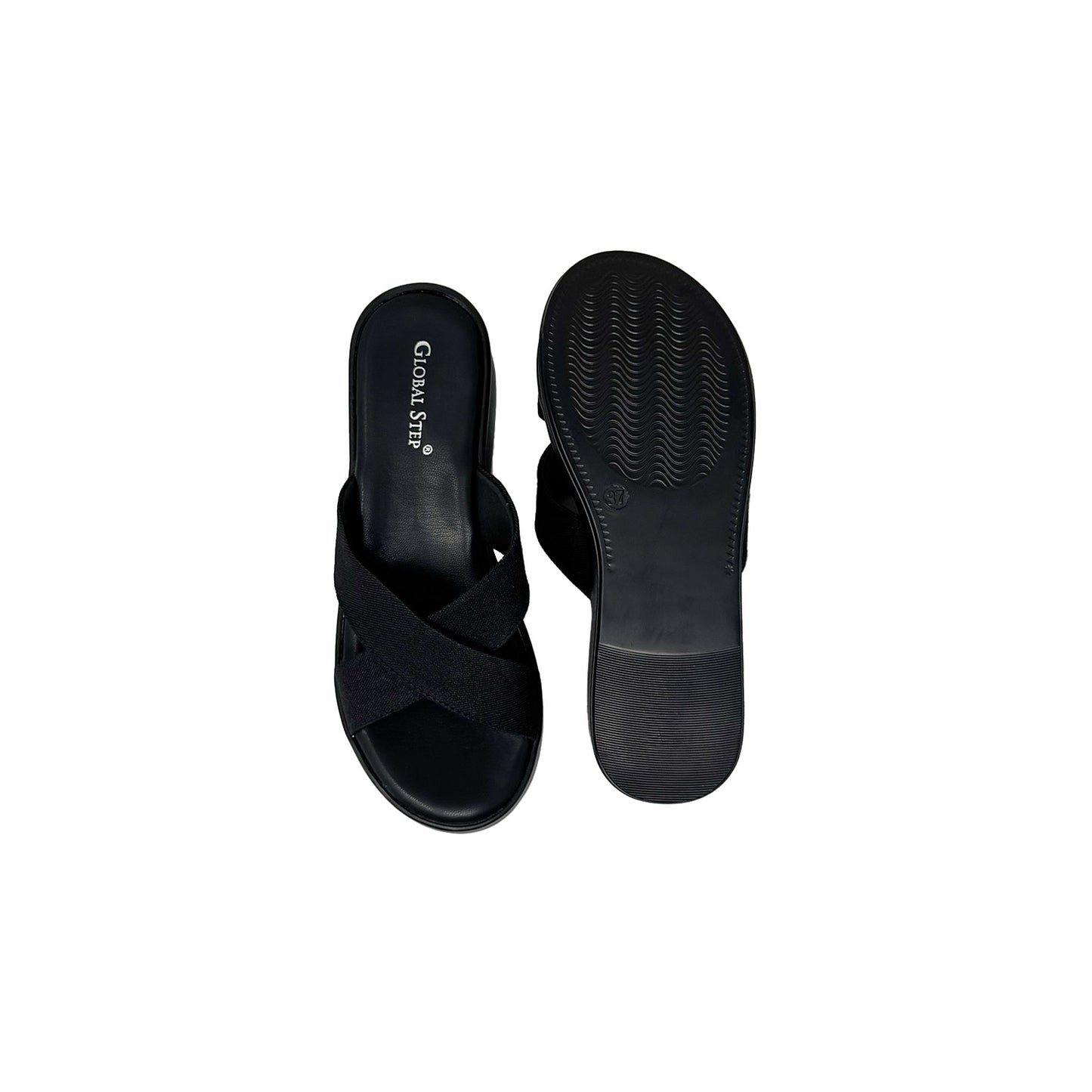 CrossEase Denim Platform Wedges