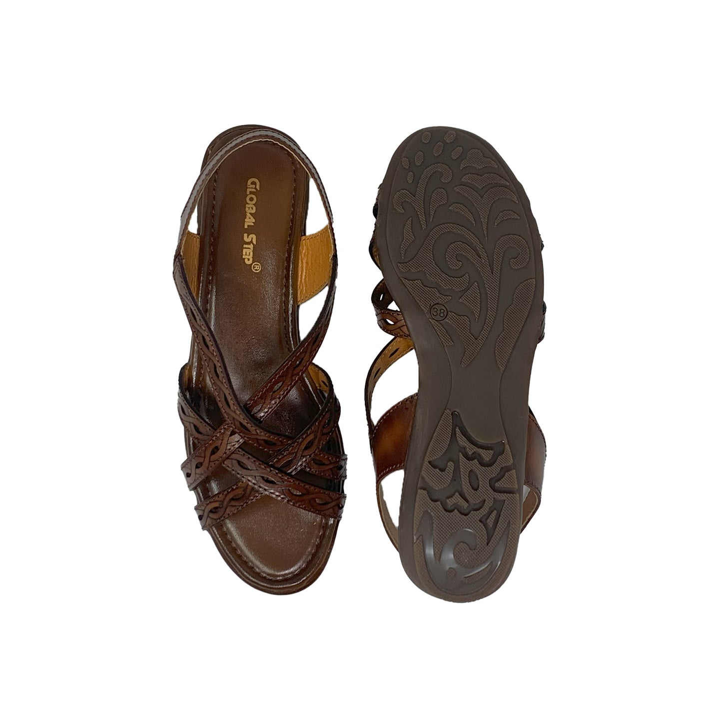 Rust Slingback Sandals