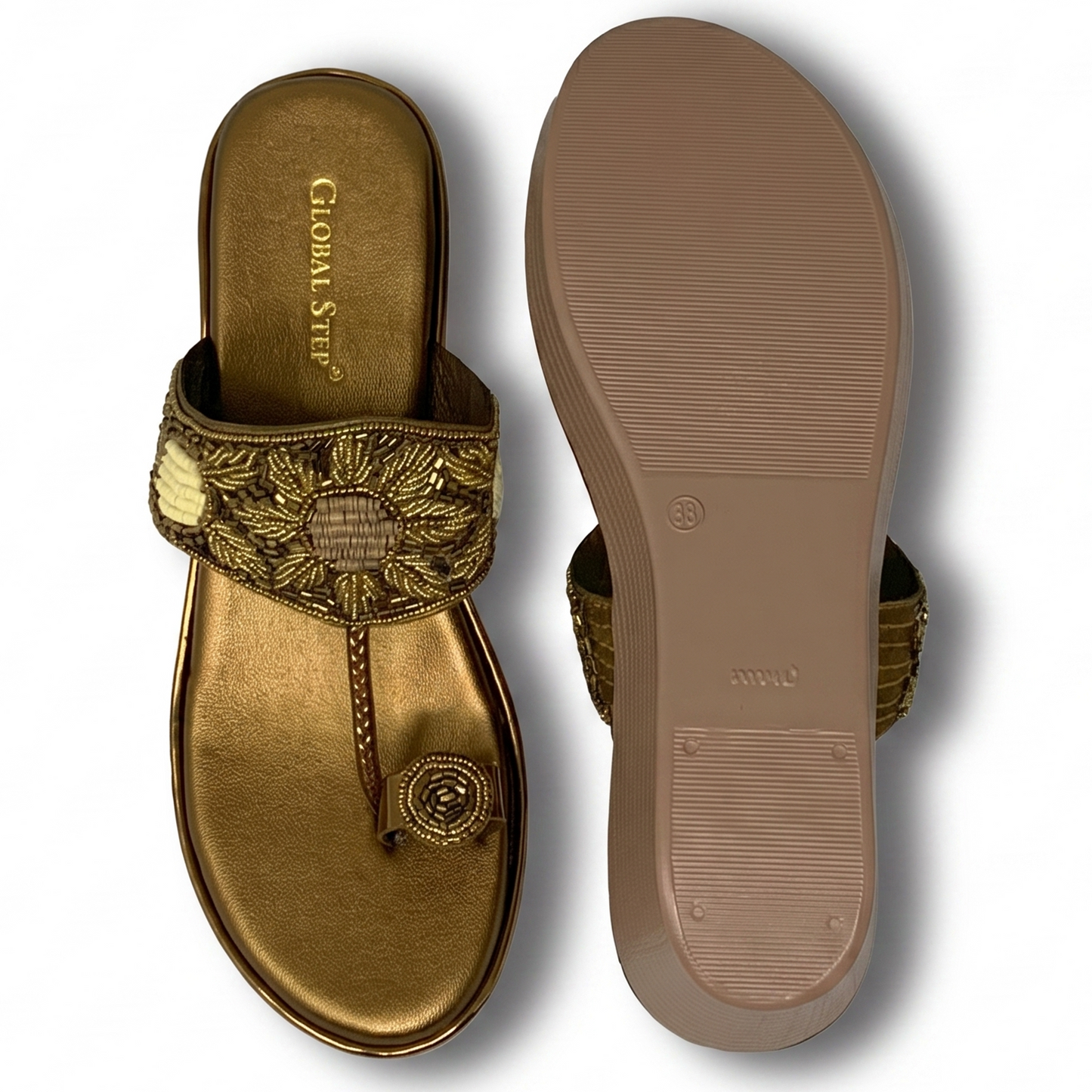 Antique Embroidered Wedge Sandals