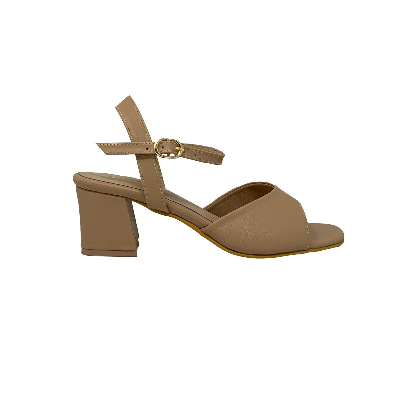 Beige Block Heel Sandals