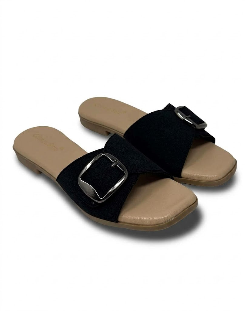 Classic Buckle Slide Sandals