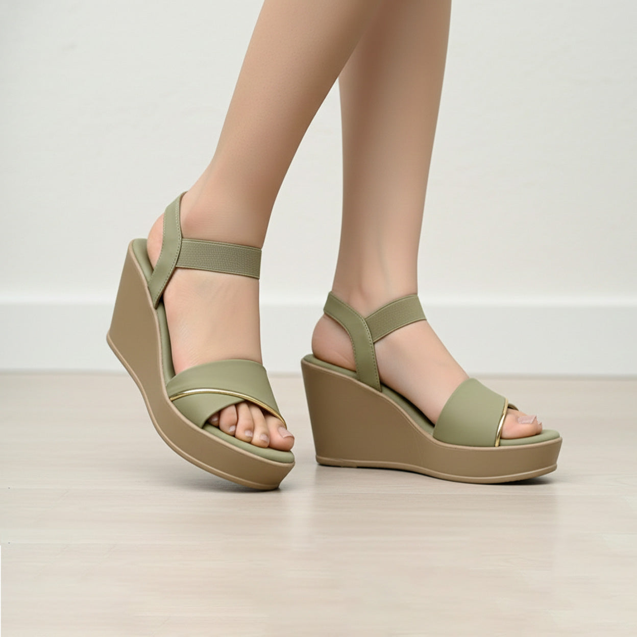 Olive ComfortLift Wedges