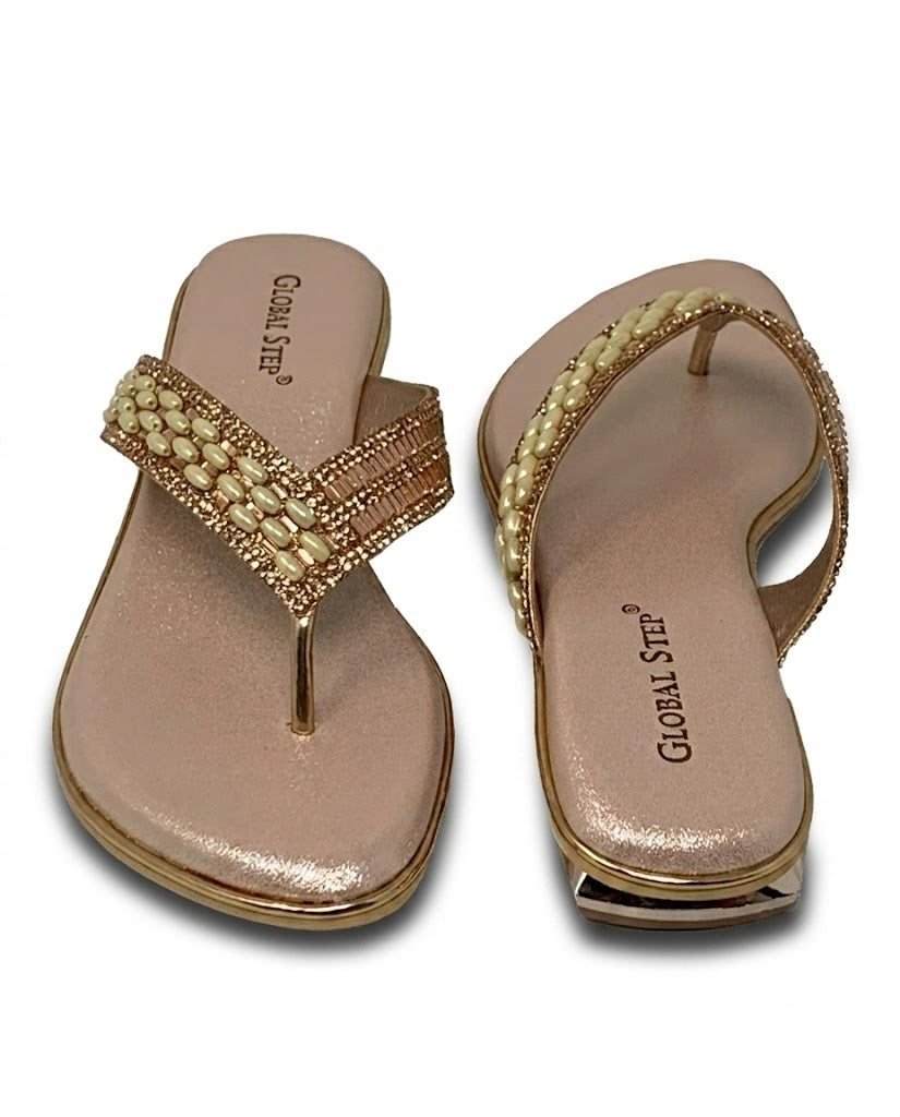 Beaded Rose Sandals