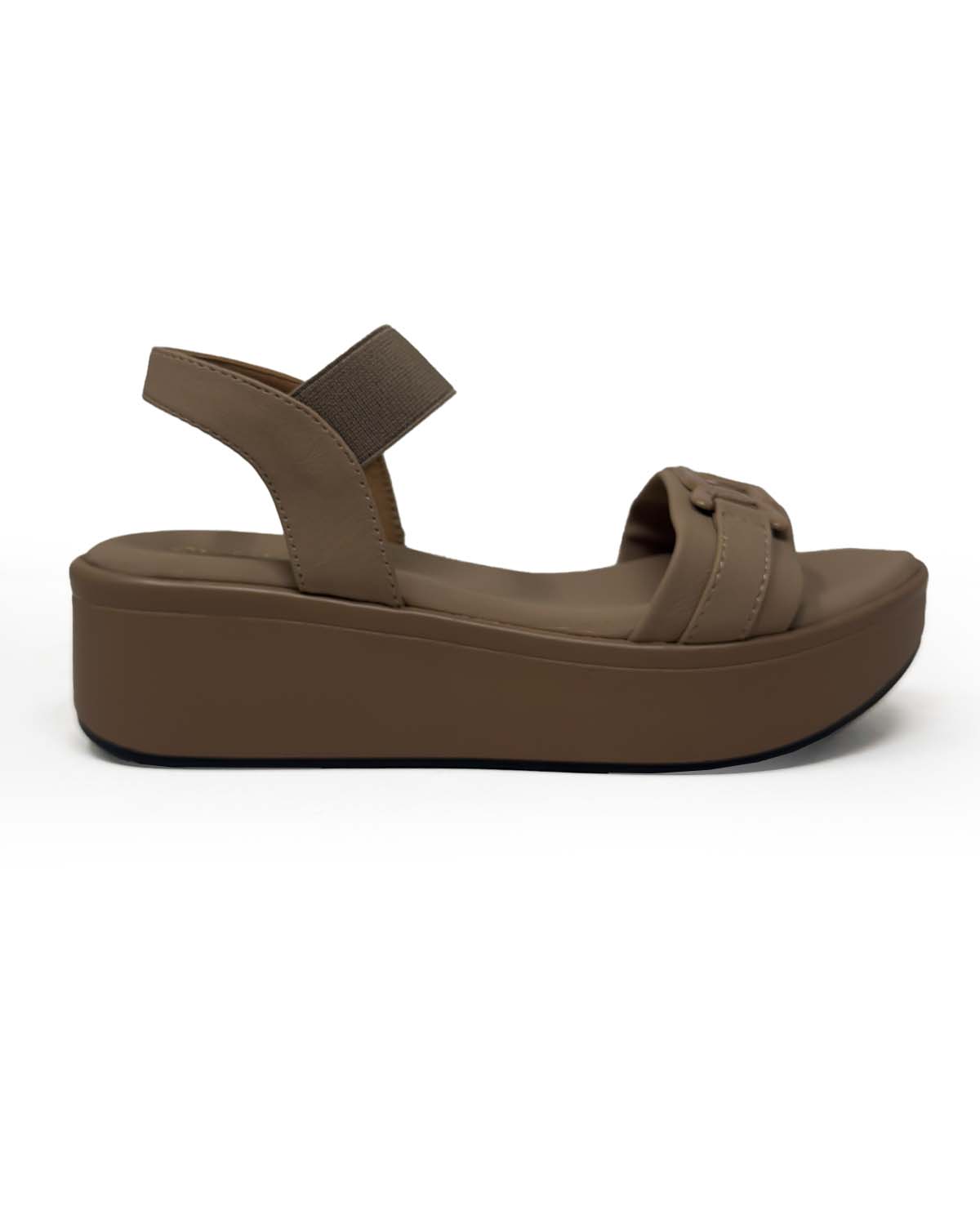 Beige Platform Wedge Sandals