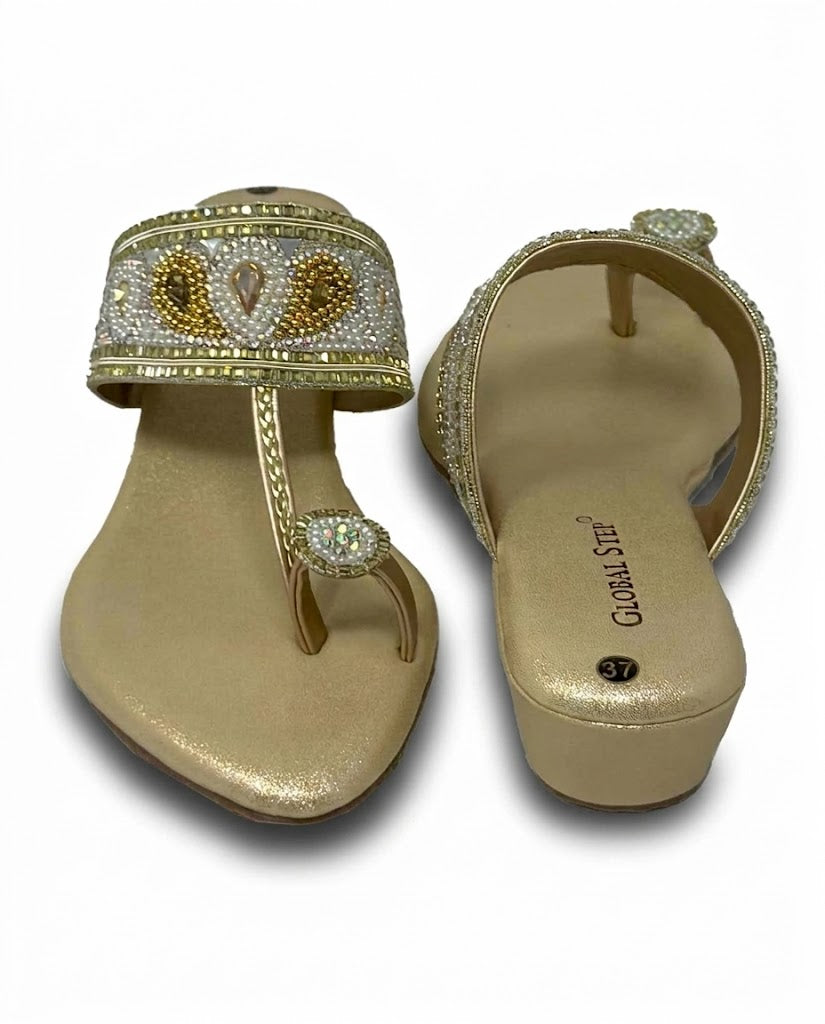 Embellished Toe-Ring Wedges