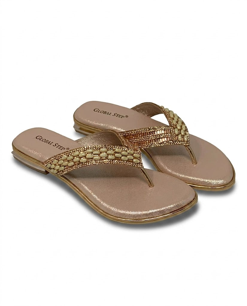 Beaded Rose Sandals
