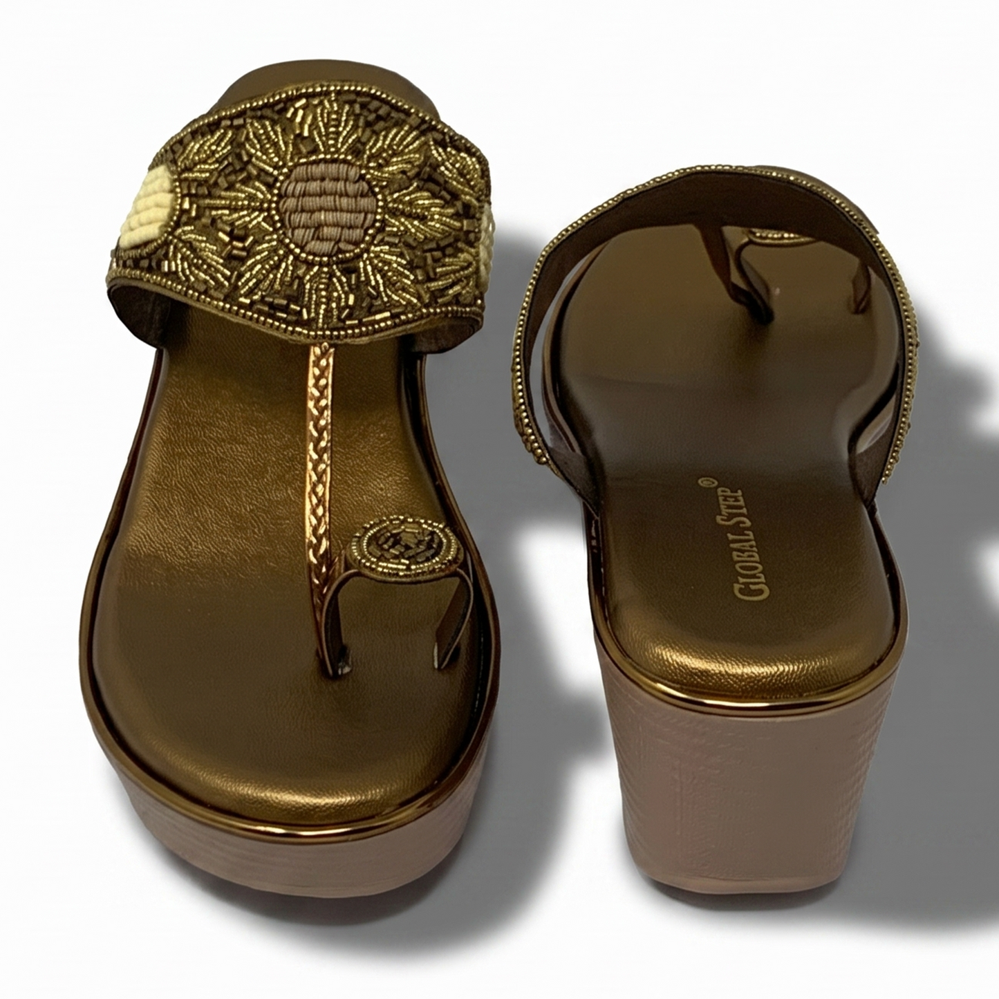 Antique Embroidered Wedge Sandals