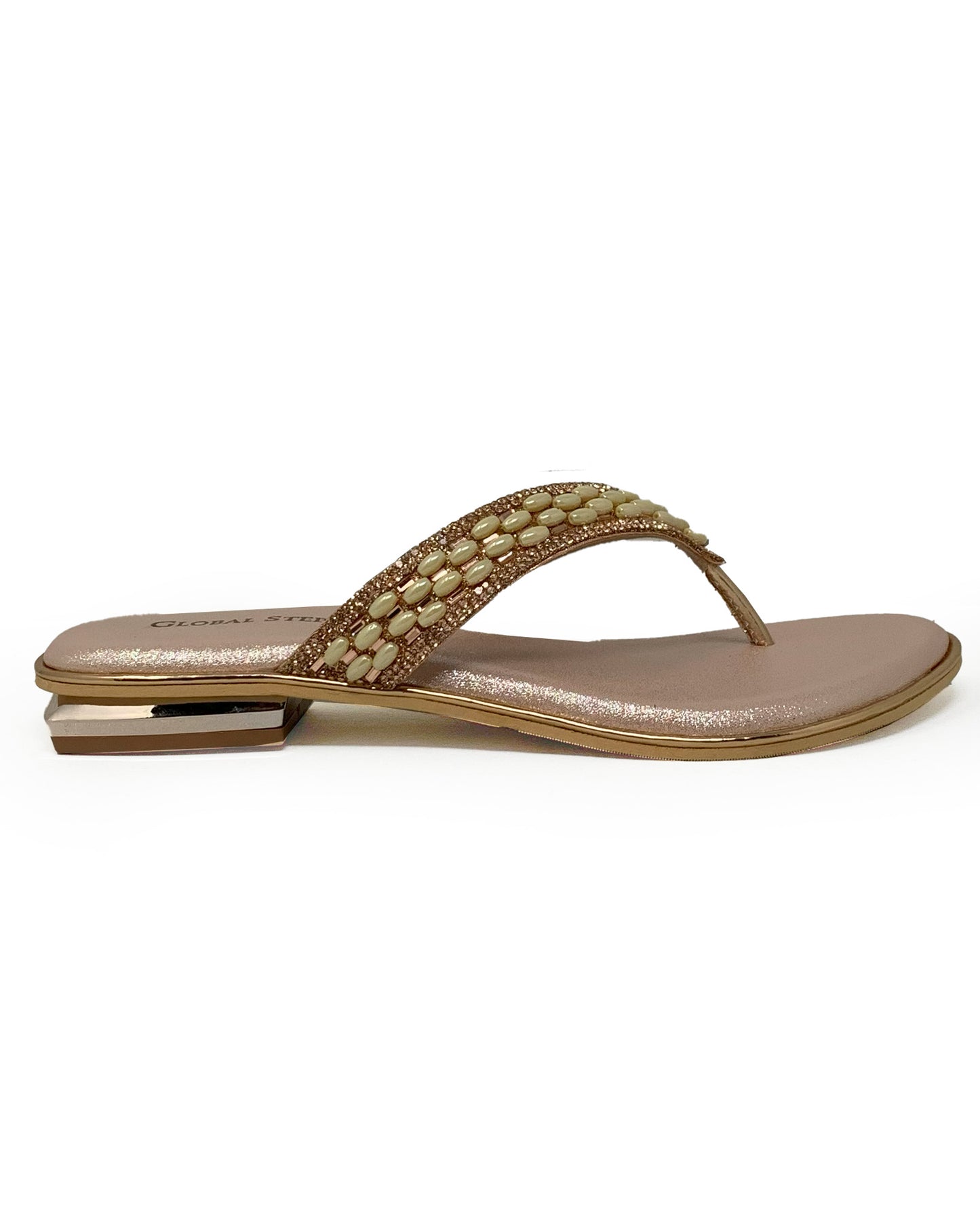 Beaded Rose Sandals