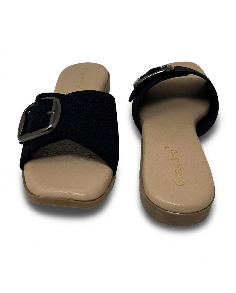 Classic Buckle Slide Sandals