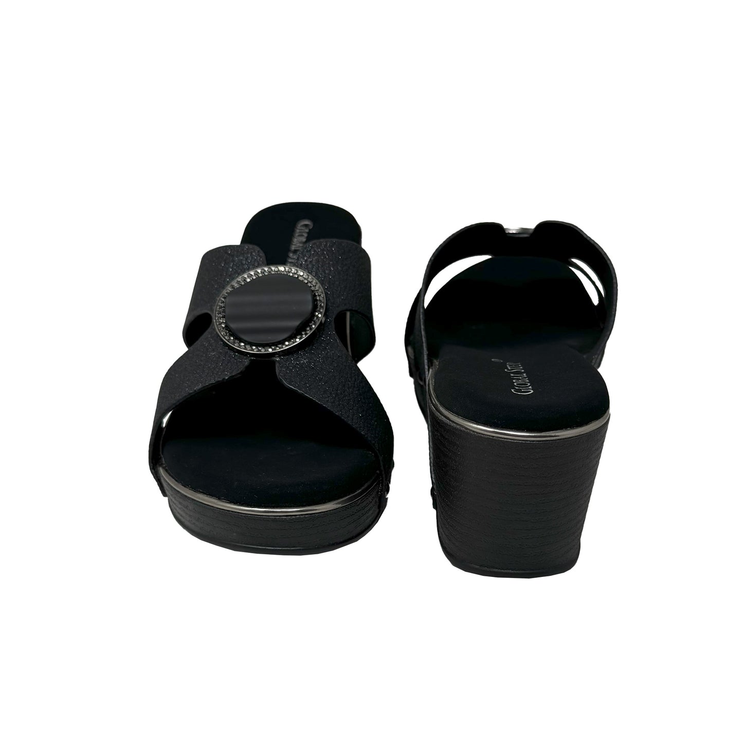 Elegant Buckle Wedge Sandals
