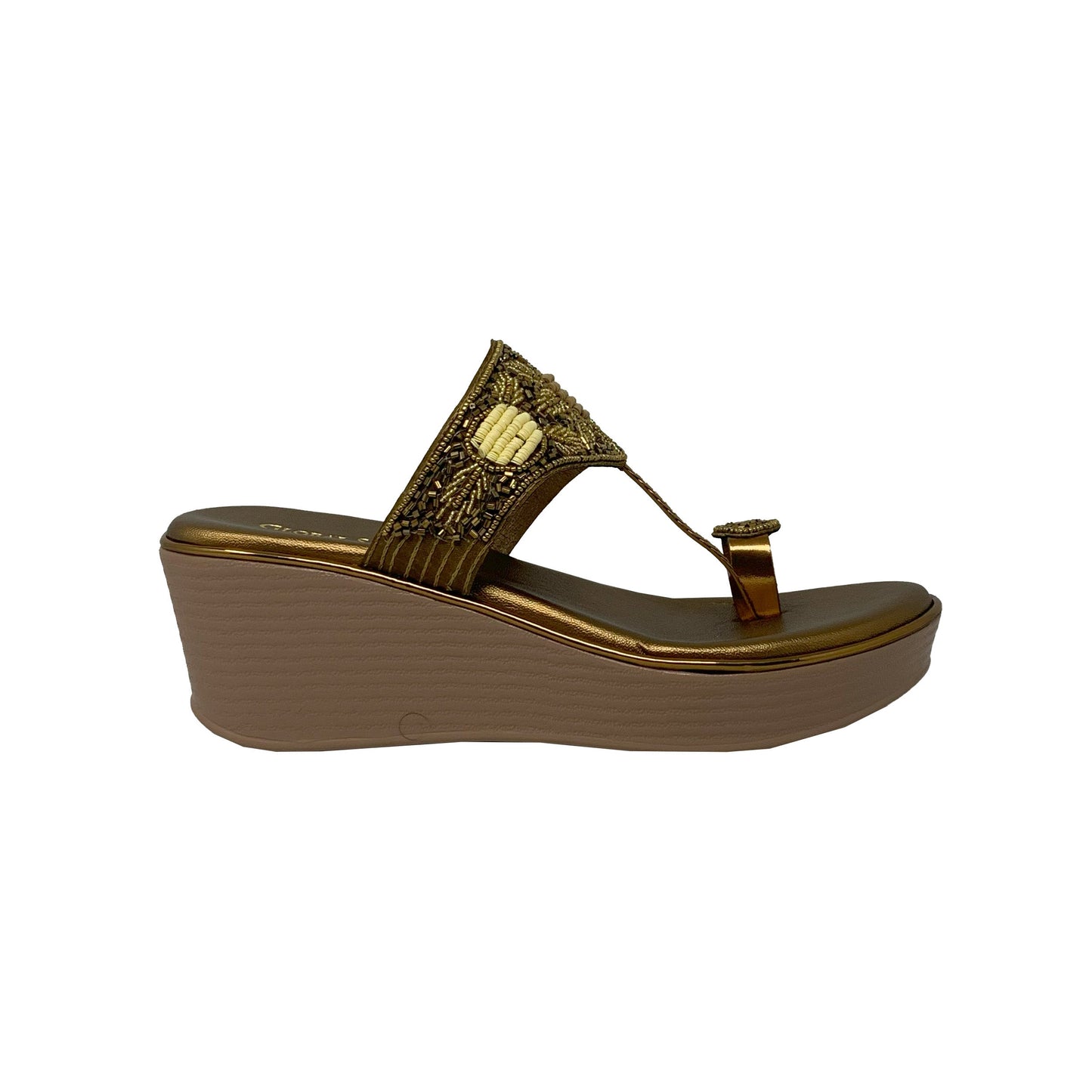 Antique Embroidered Wedge Sandals - GlobalStep - shoes - 36