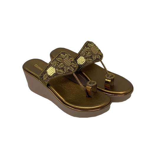 Antique Embroidered Wedge Sandals - GlobalStep - shoes - 36