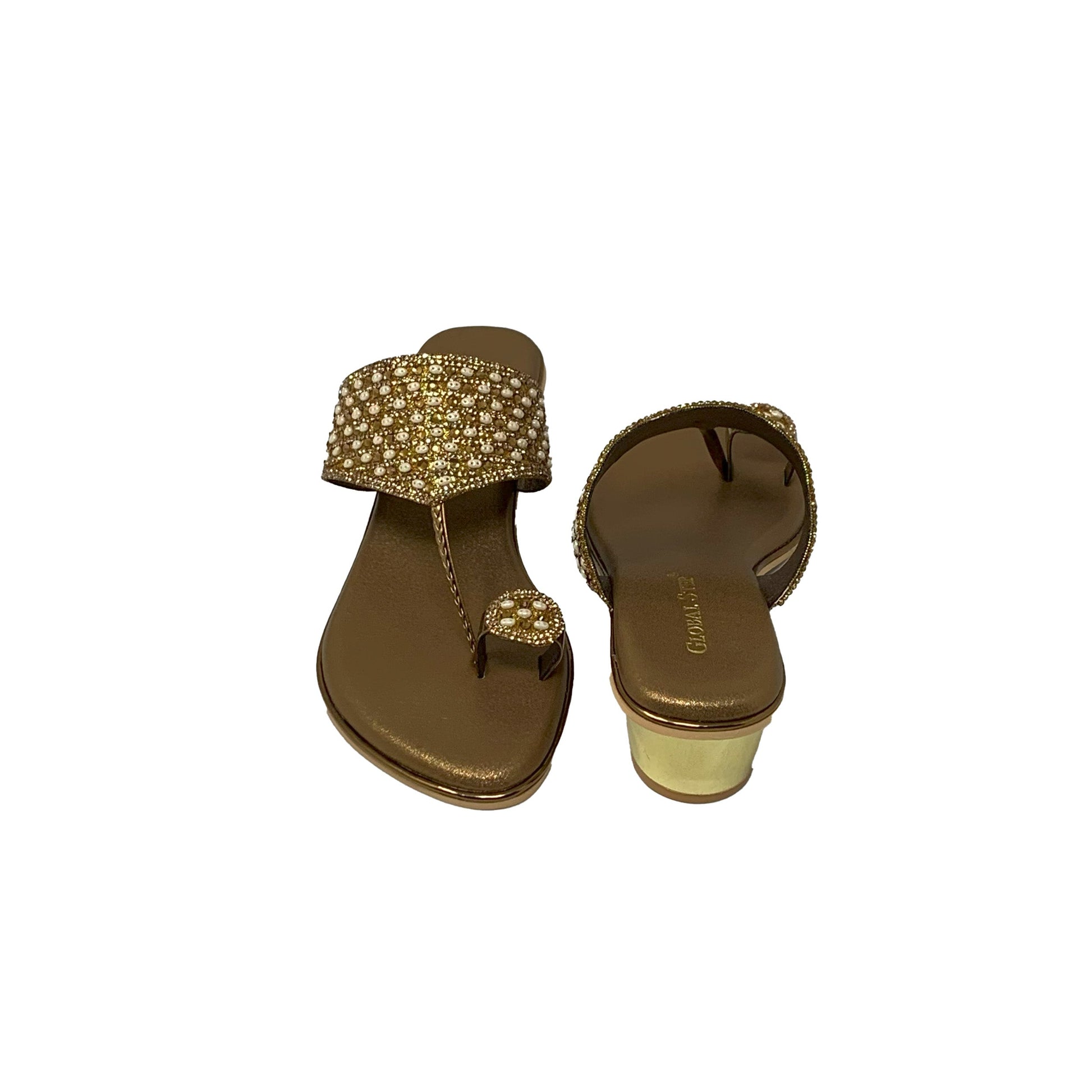Antique Pearl Block Heels - GlobalStep - shoes - 36