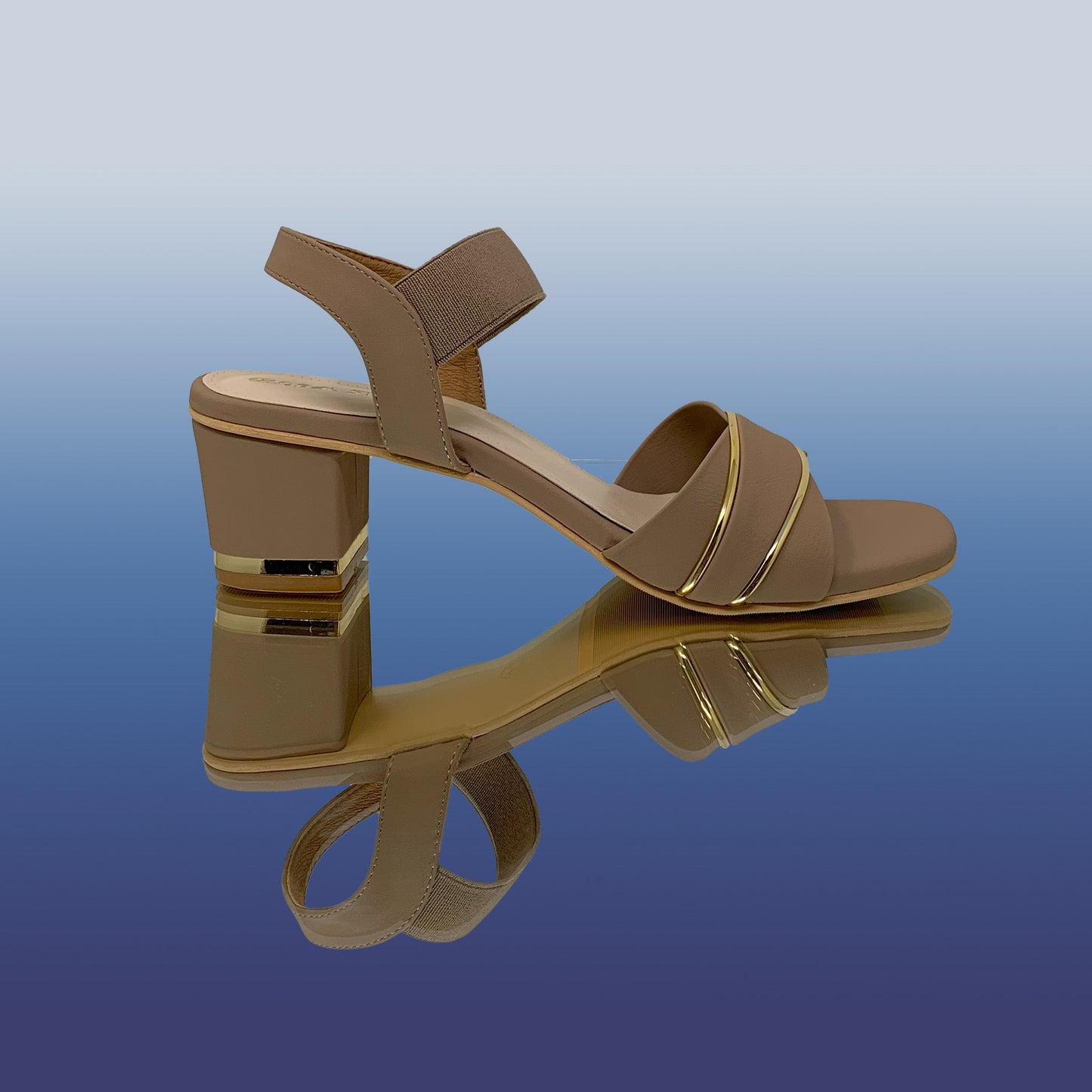 Beige Block Heel Sandals - GlobalStep - shoes - 36