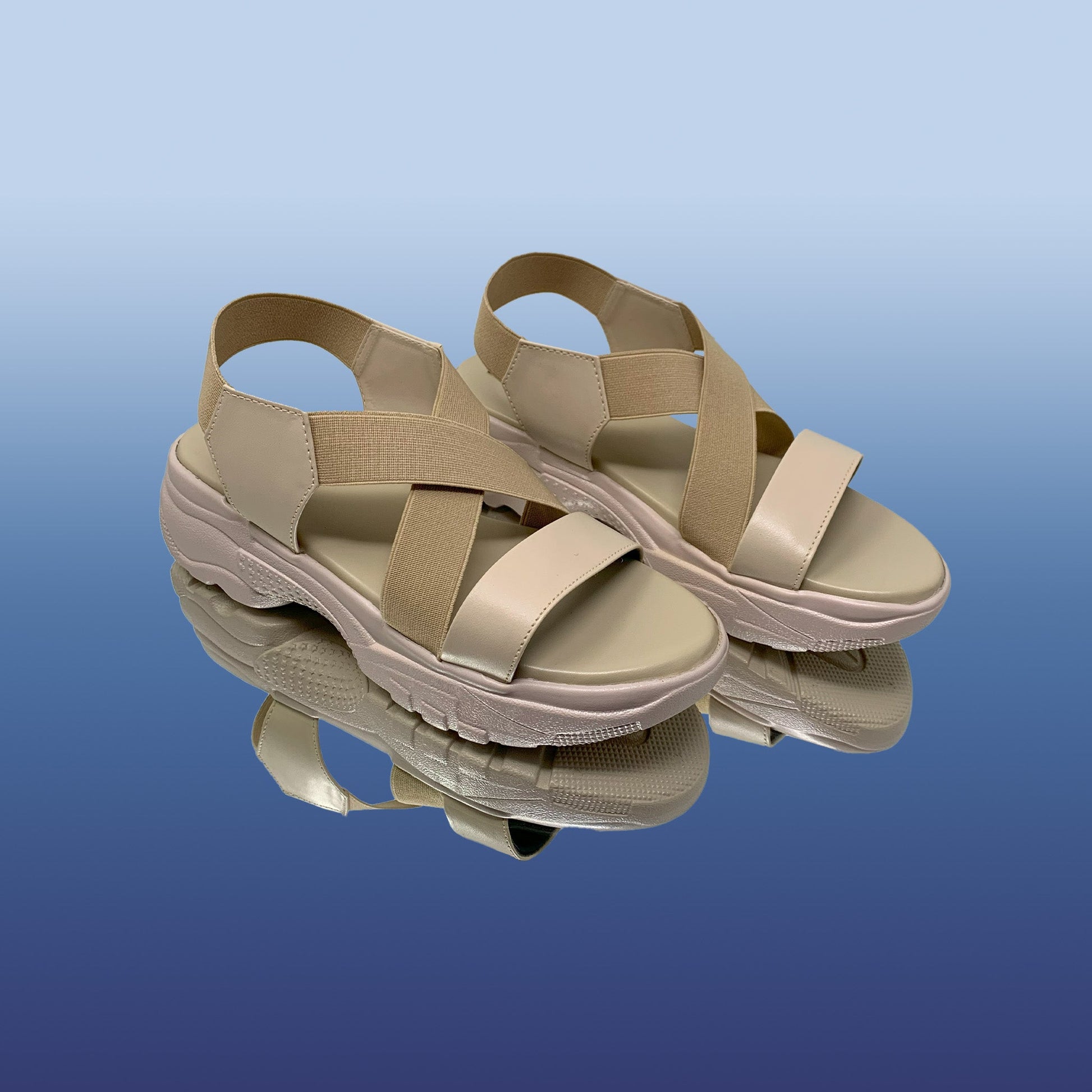 Beige Modern Flair Sandals - GlobalStep - shoes - 36