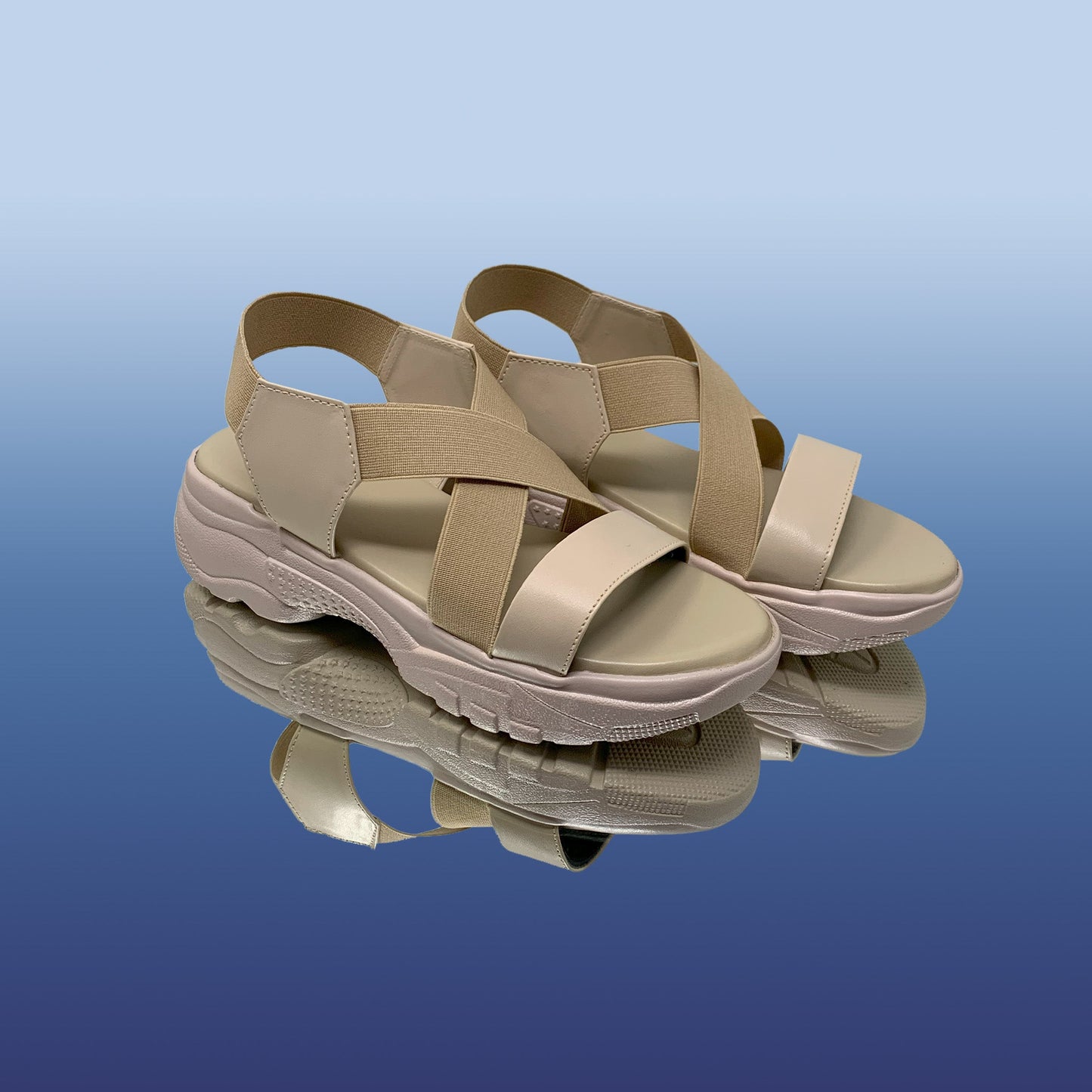 Beige Modern Flair Sandals - GlobalStep - shoes - 36