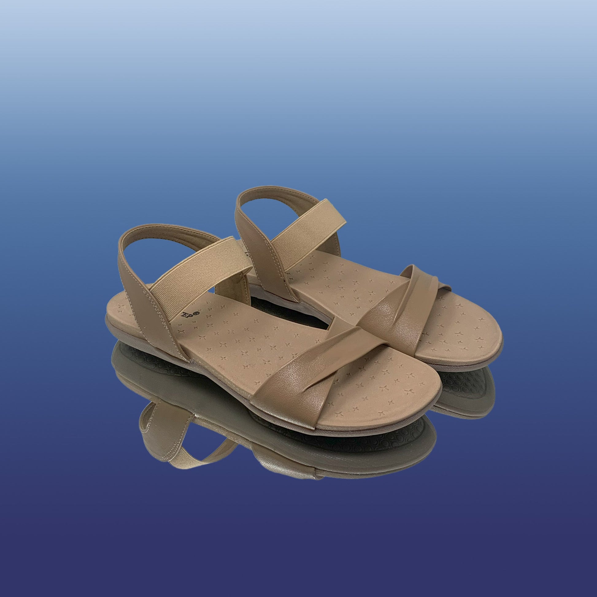 Beige Strap Sandals - GlobalStep - shoes - 36