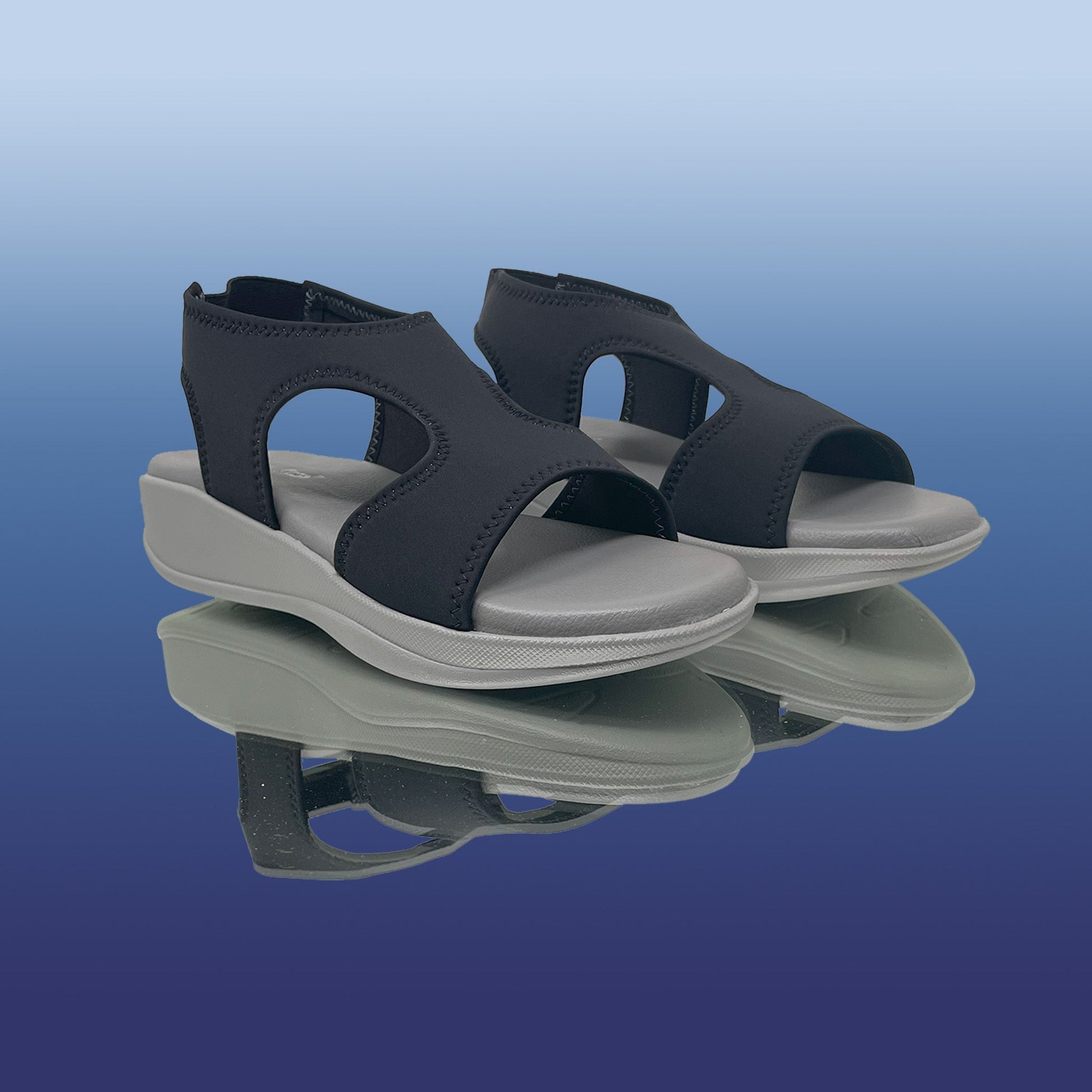 Black Aura Platform sandals - GlobalStep - Sandals - 36