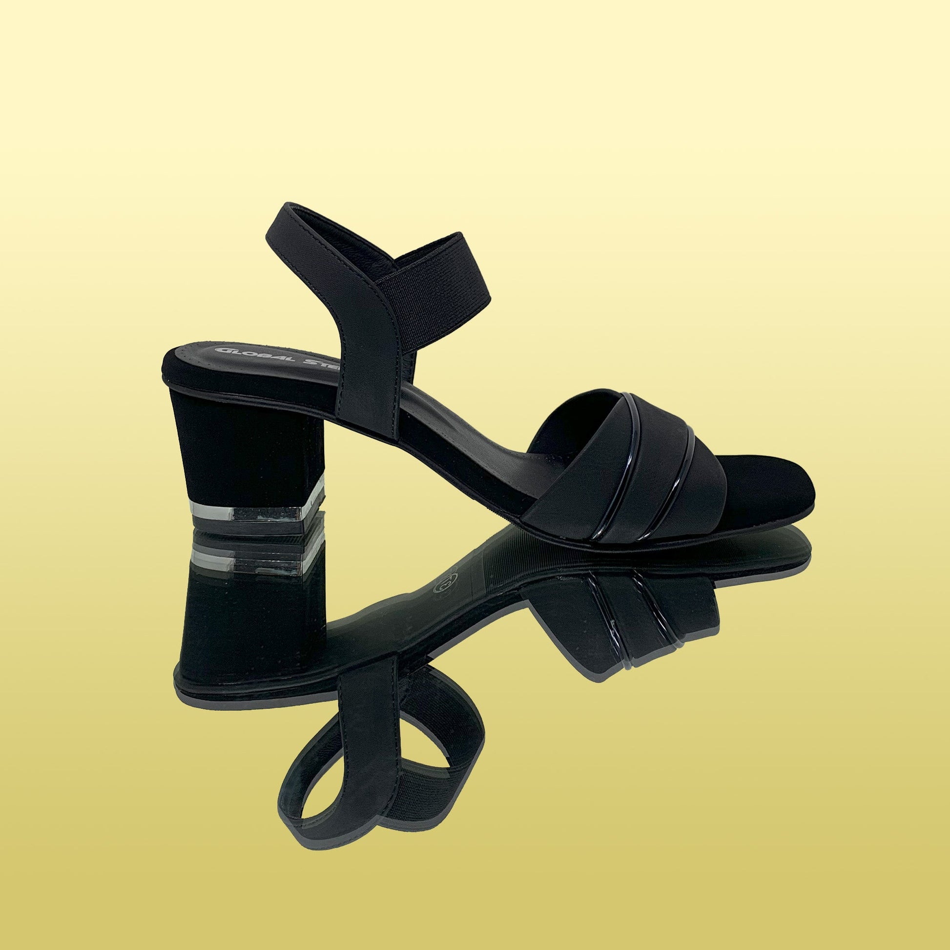 Black Block Heel Sandals - GlobalStep - shoes - 36