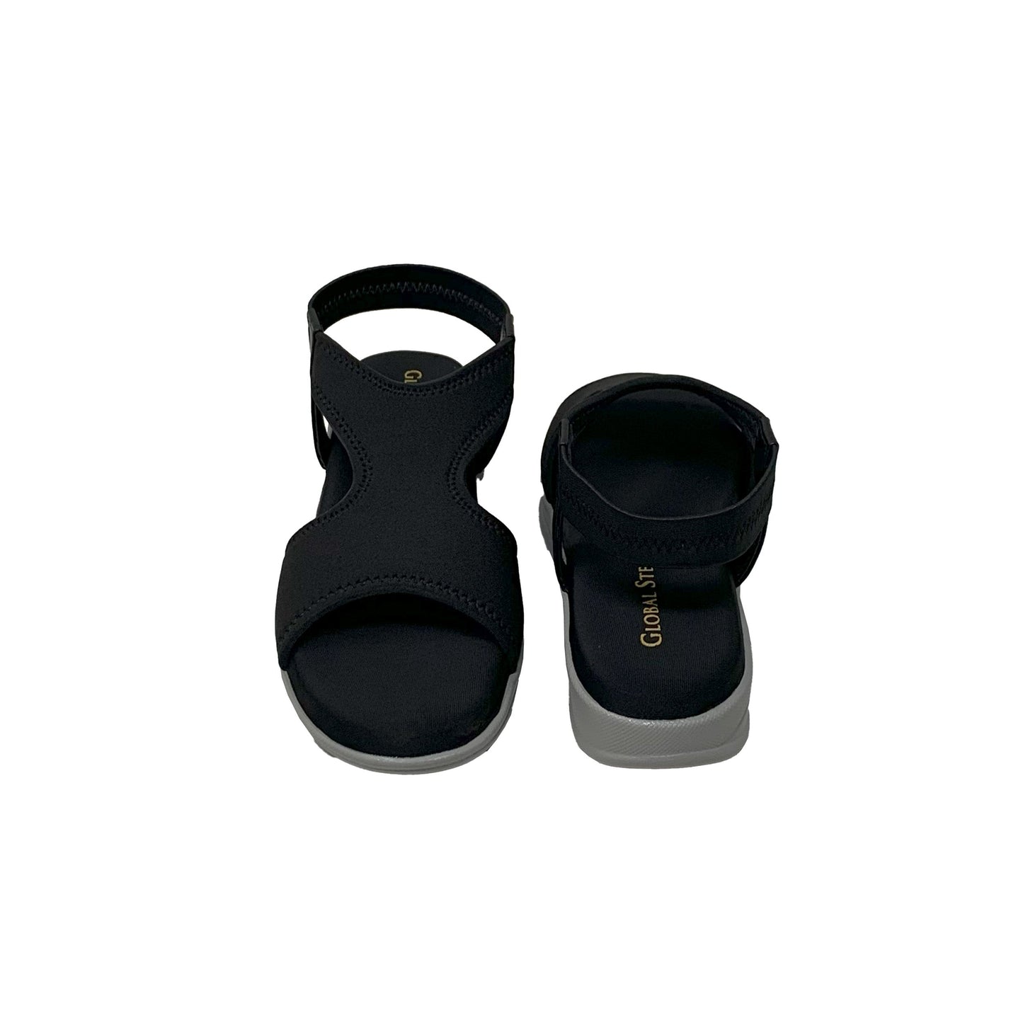 Black Comfy Sandals - GlobalStep - shoes - 36
