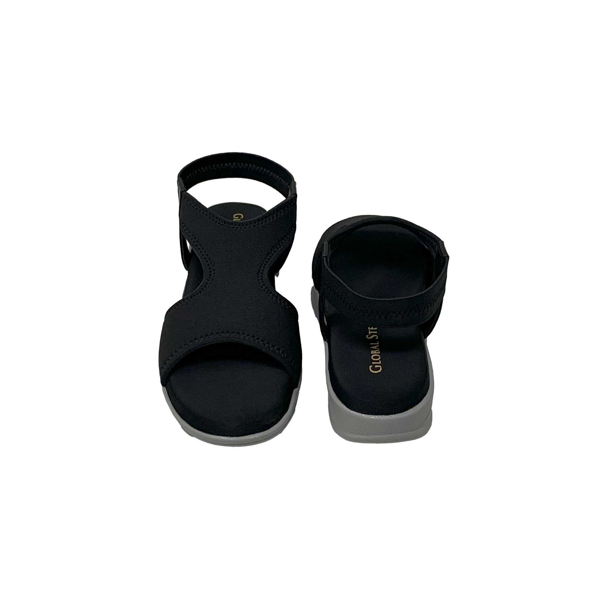 Black Comfy Sandals - GlobalStep - shoes - 36