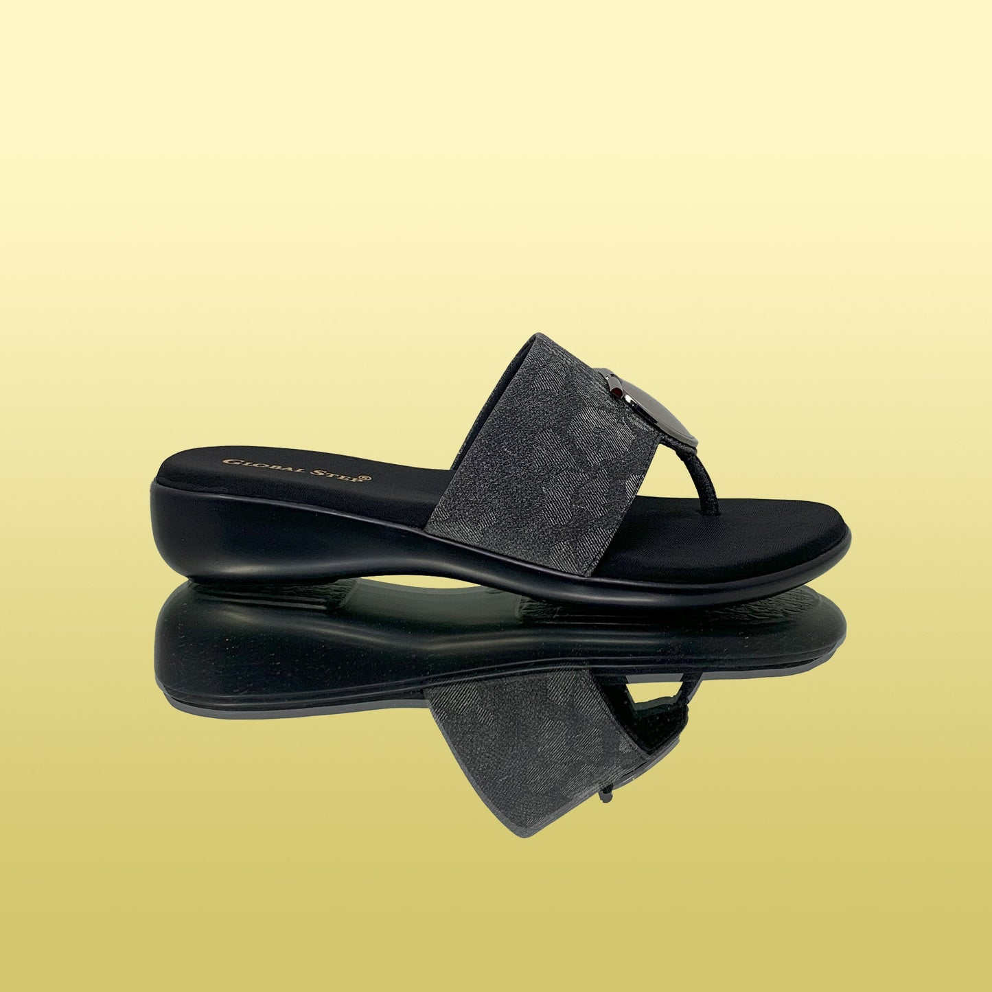 Black Comfy Slides - GlobalStep - shoes - 36