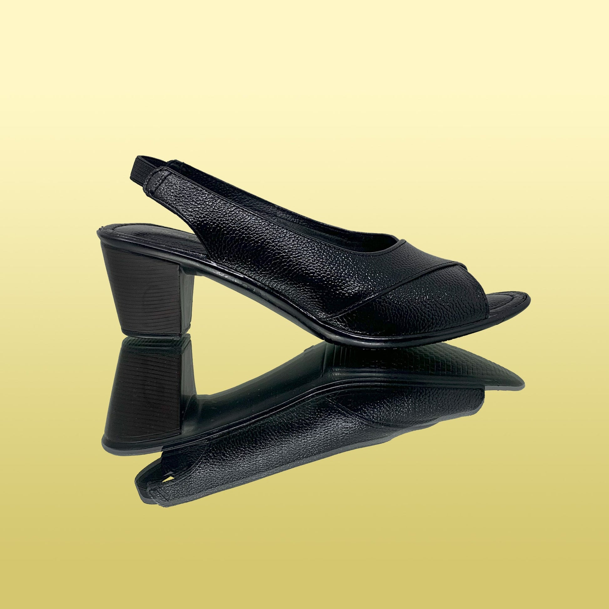 Black Slingback Heels - GlobalStep - shoes - 36