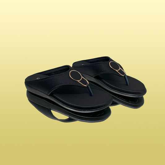 Black Slip - On Sandals - GlobalStep - shoes - 36