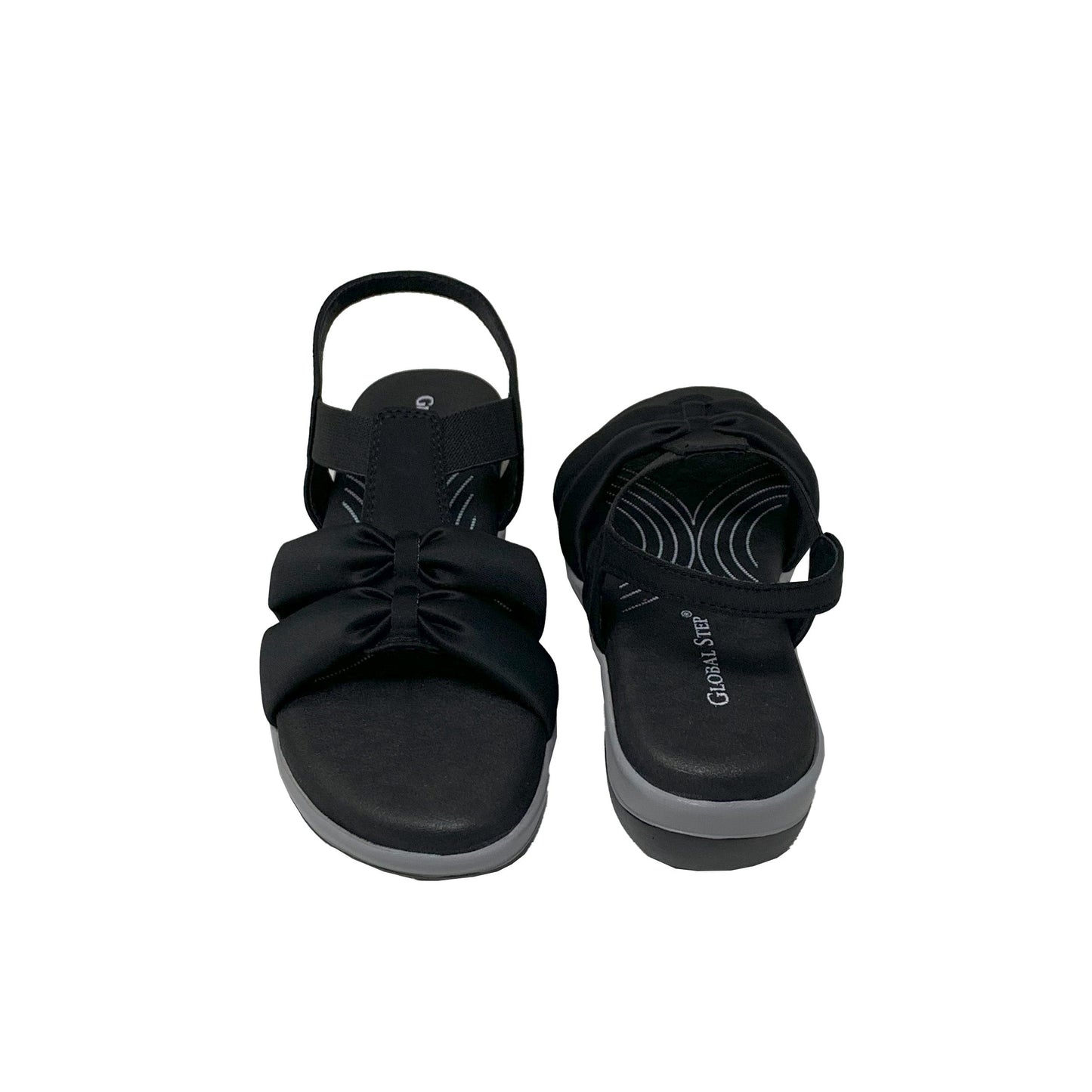 Black SoftTwist Comfort Sandals - GlobalStep - shoes - 36