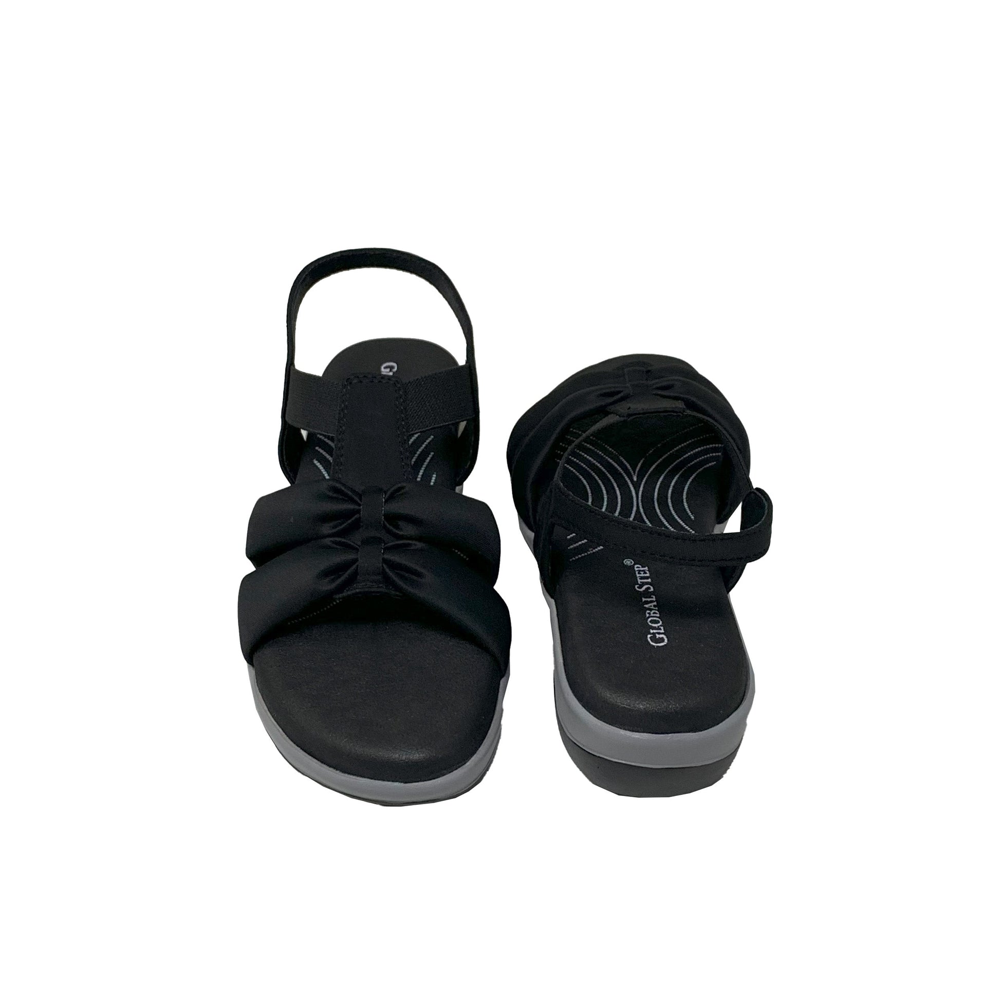 Black SoftTwist Comfort Sandals - GlobalStep - shoes - 36