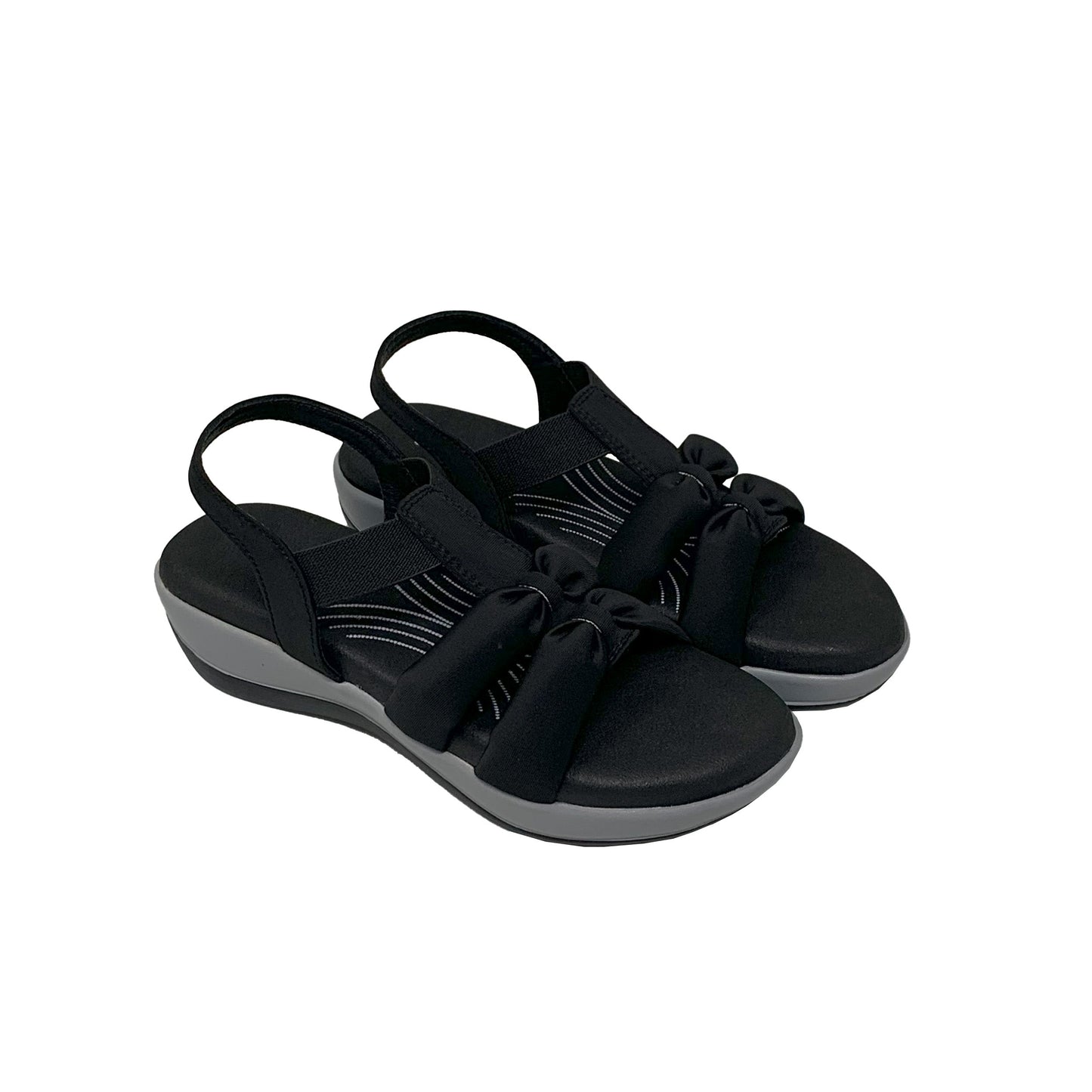 Black SoftTwist Comfort Sandals - GlobalStep - shoes - 36