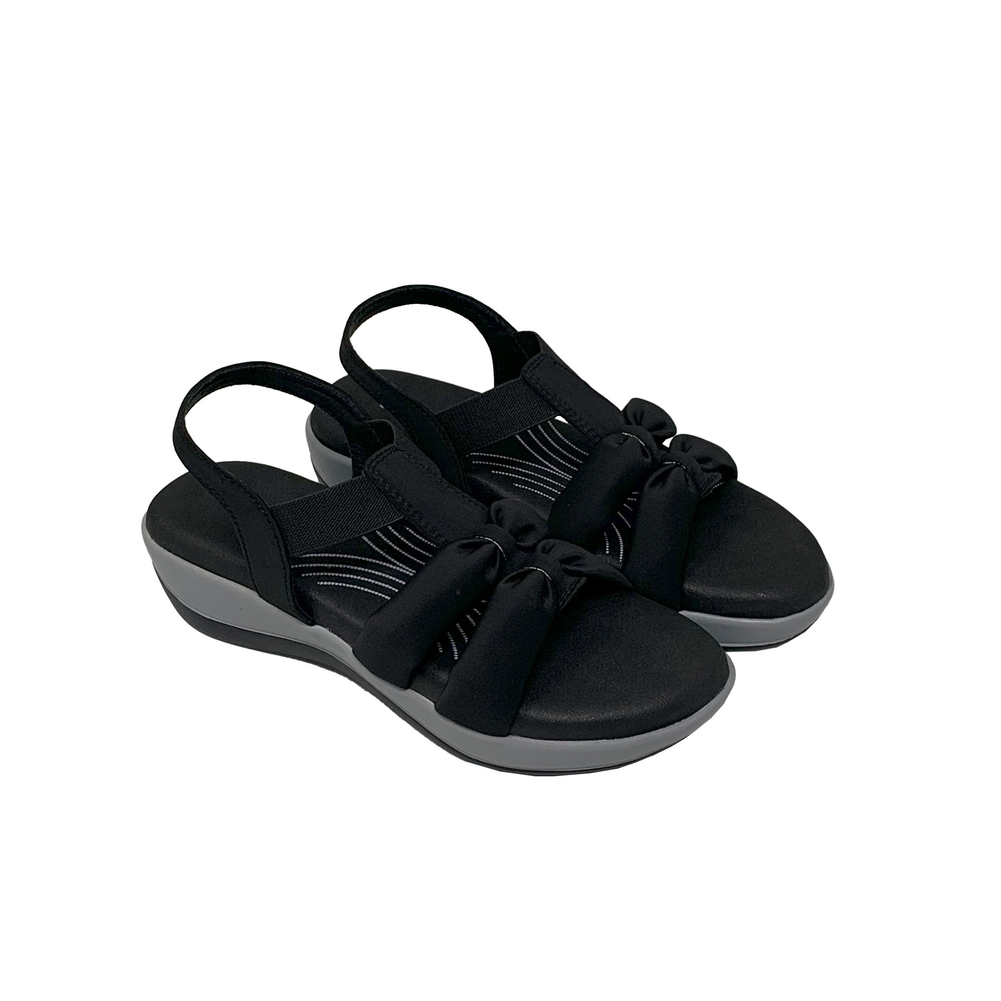 Black SoftTwist Comfort Sandals - GlobalStep - shoes - 36