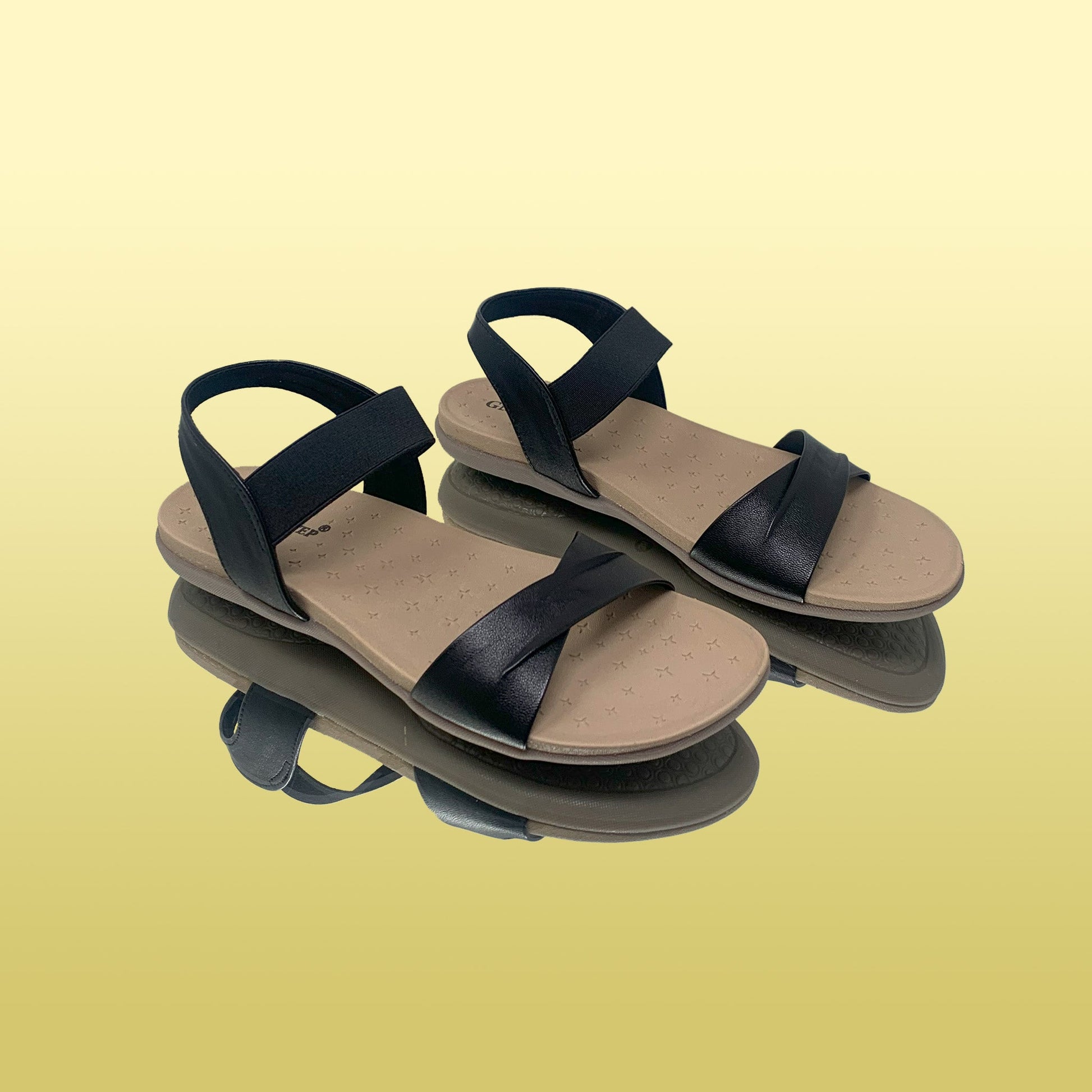 Black Strap Sandals - GlobalStep - shoes - 36