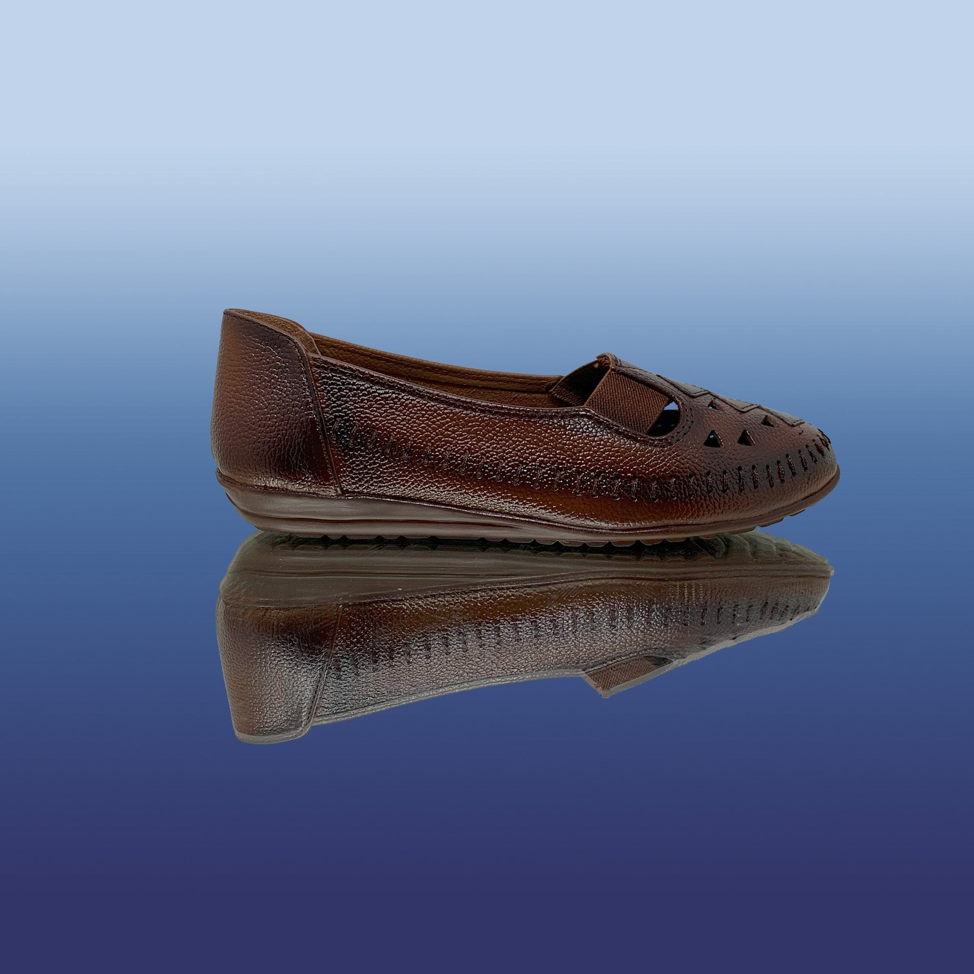 Brown Dry Milled Leather Loafers - GlobalStep - shoes - 36