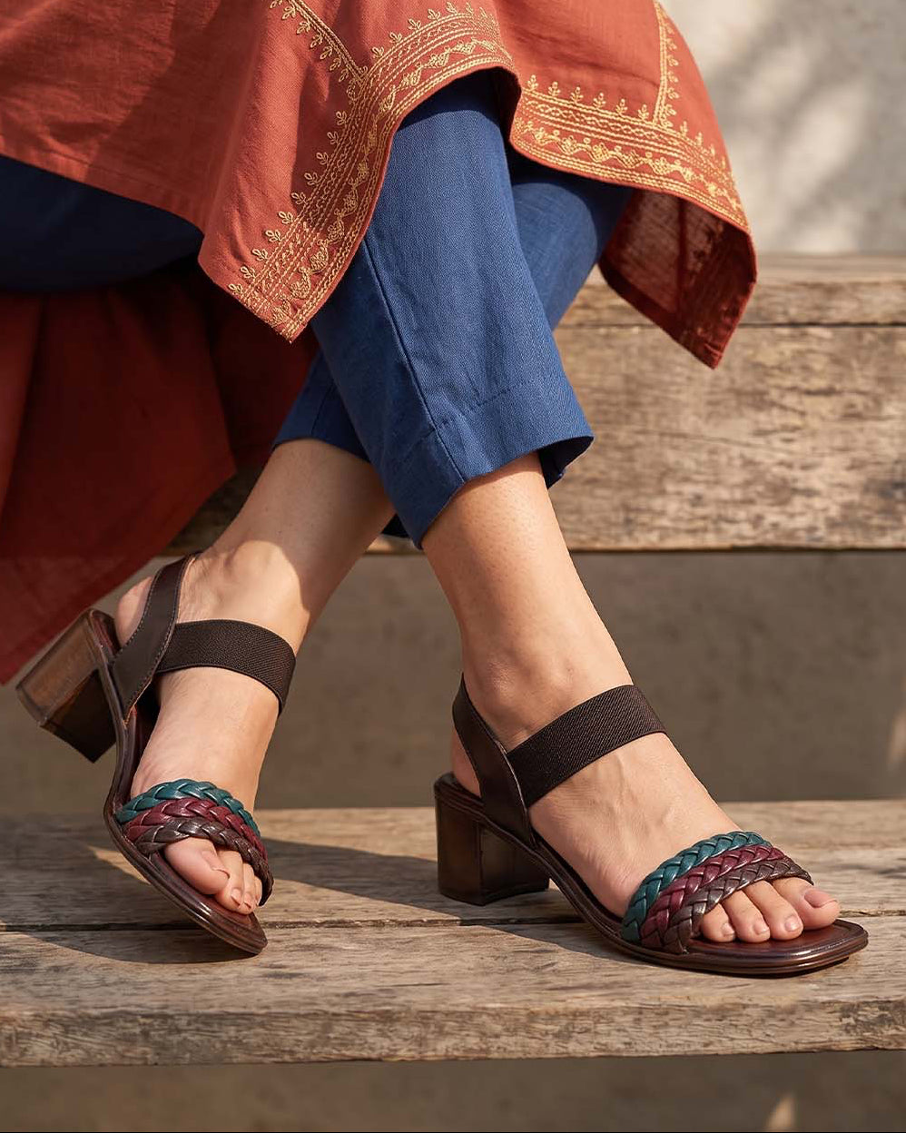 Posh Weave Block Heels