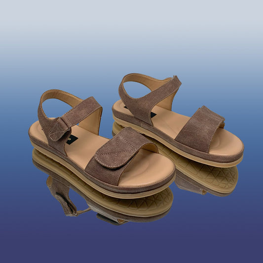 Casual Brown Strap Sandals - GlobalStep - shoes - 36