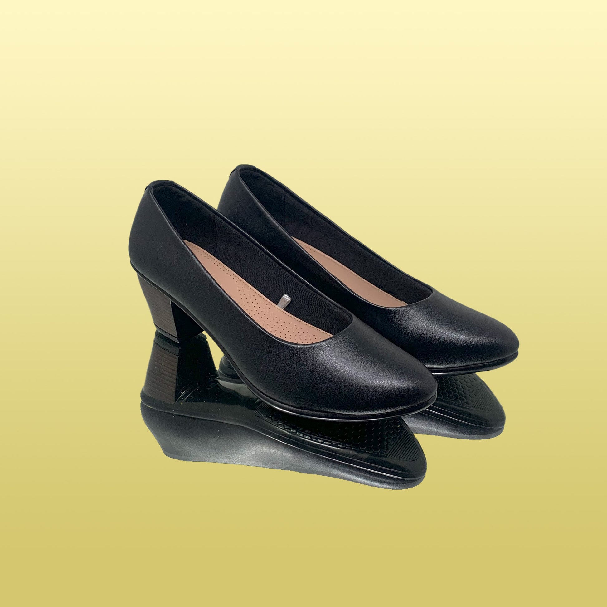 Classic Black Block Heel Pumps - GlobalStep - shoes - 36