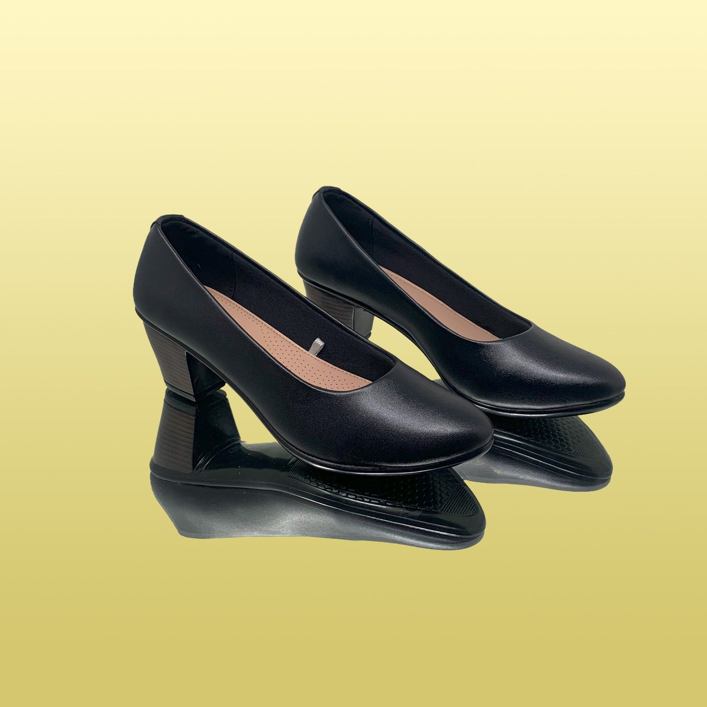 Classic Black Block Heel Pumps - GlobalStep - shoes - 36