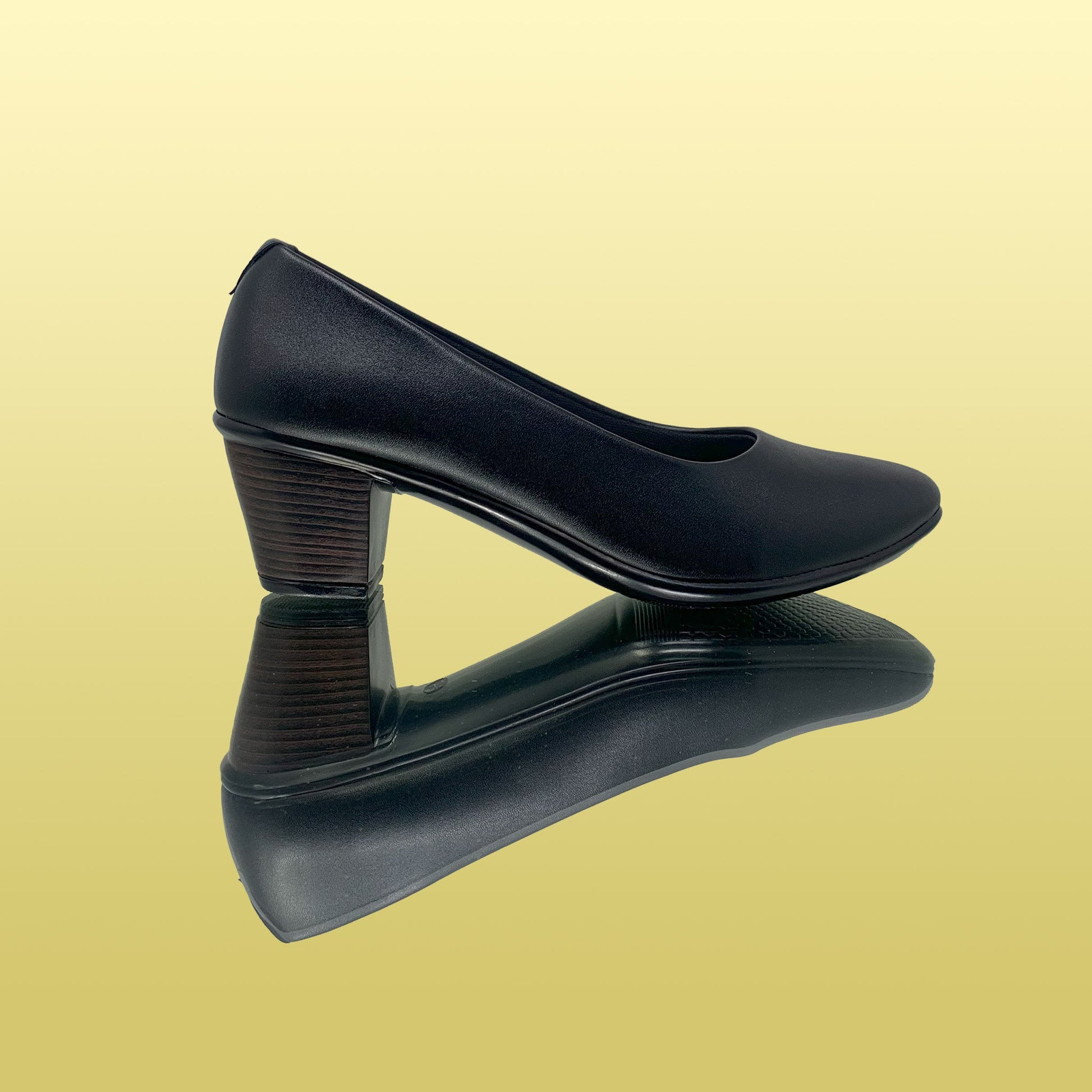 Classic Black Block Heel Pumps - GlobalStep - shoes - 36