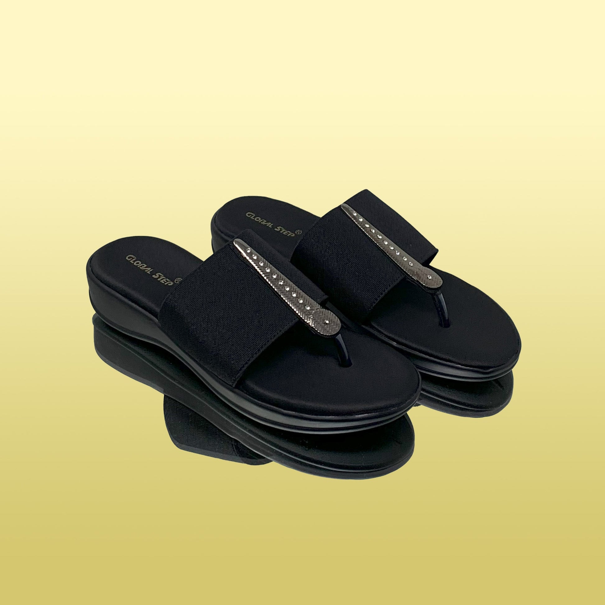 Classic Black Slides - GlobalStep - shoes - 36