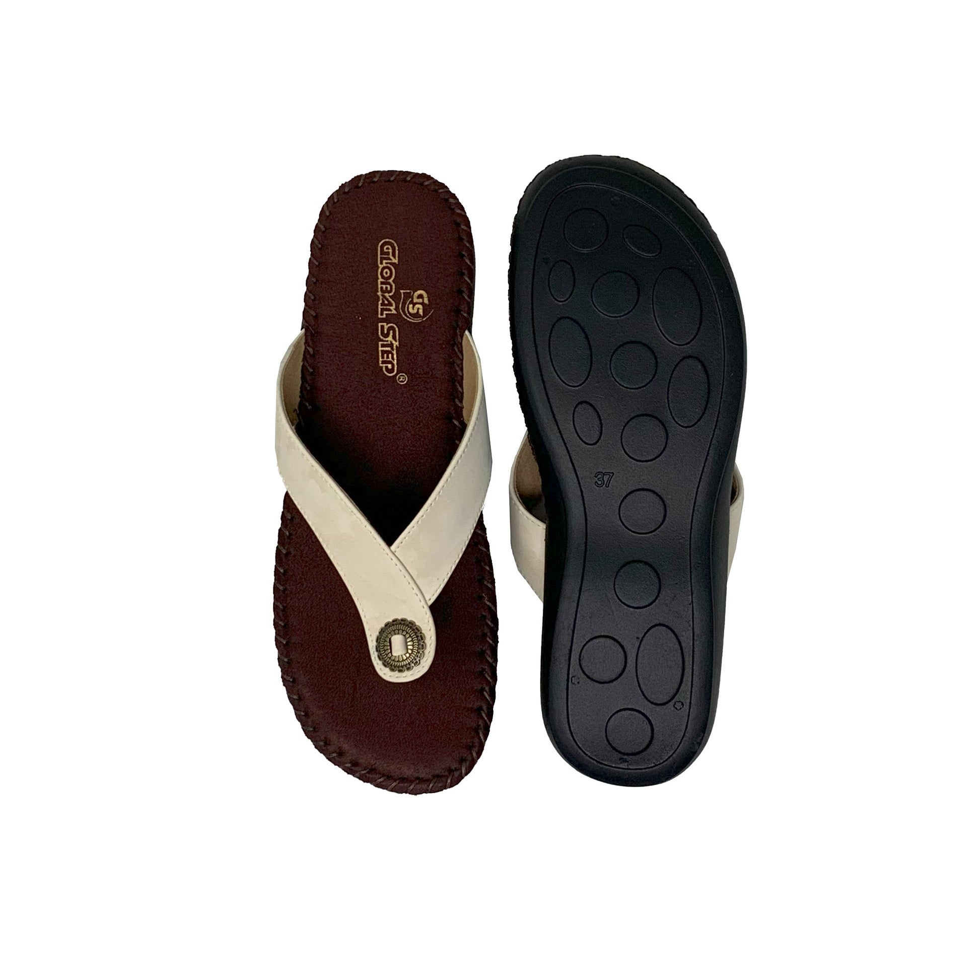 Classic Comfort Beige Flats - GlobalStep - shoes - 36