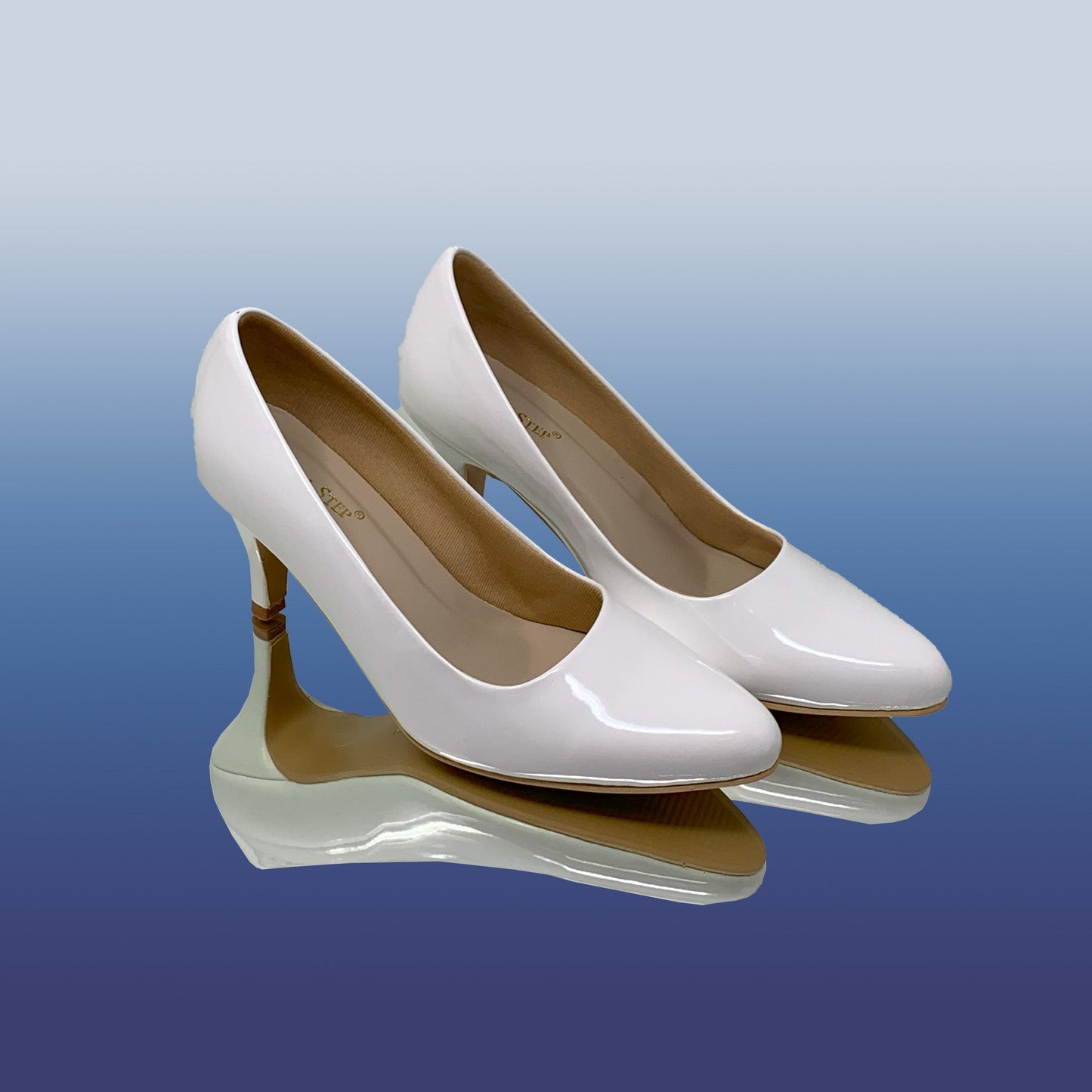 Classic White Patent Leather Pumps - GlobalStep - shoes - 36