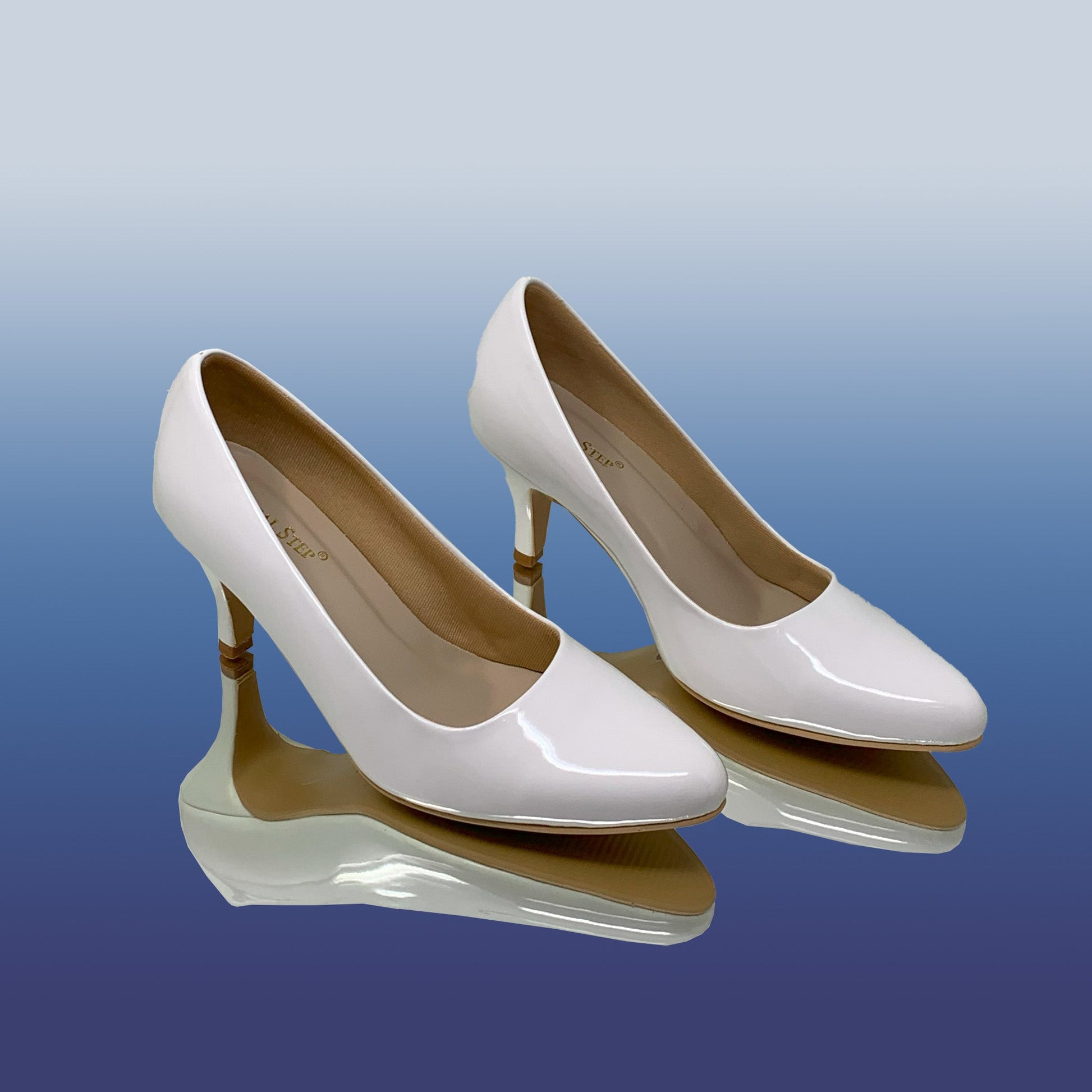 Classic White Patent Leather Pumps - GlobalStep - shoes - 36