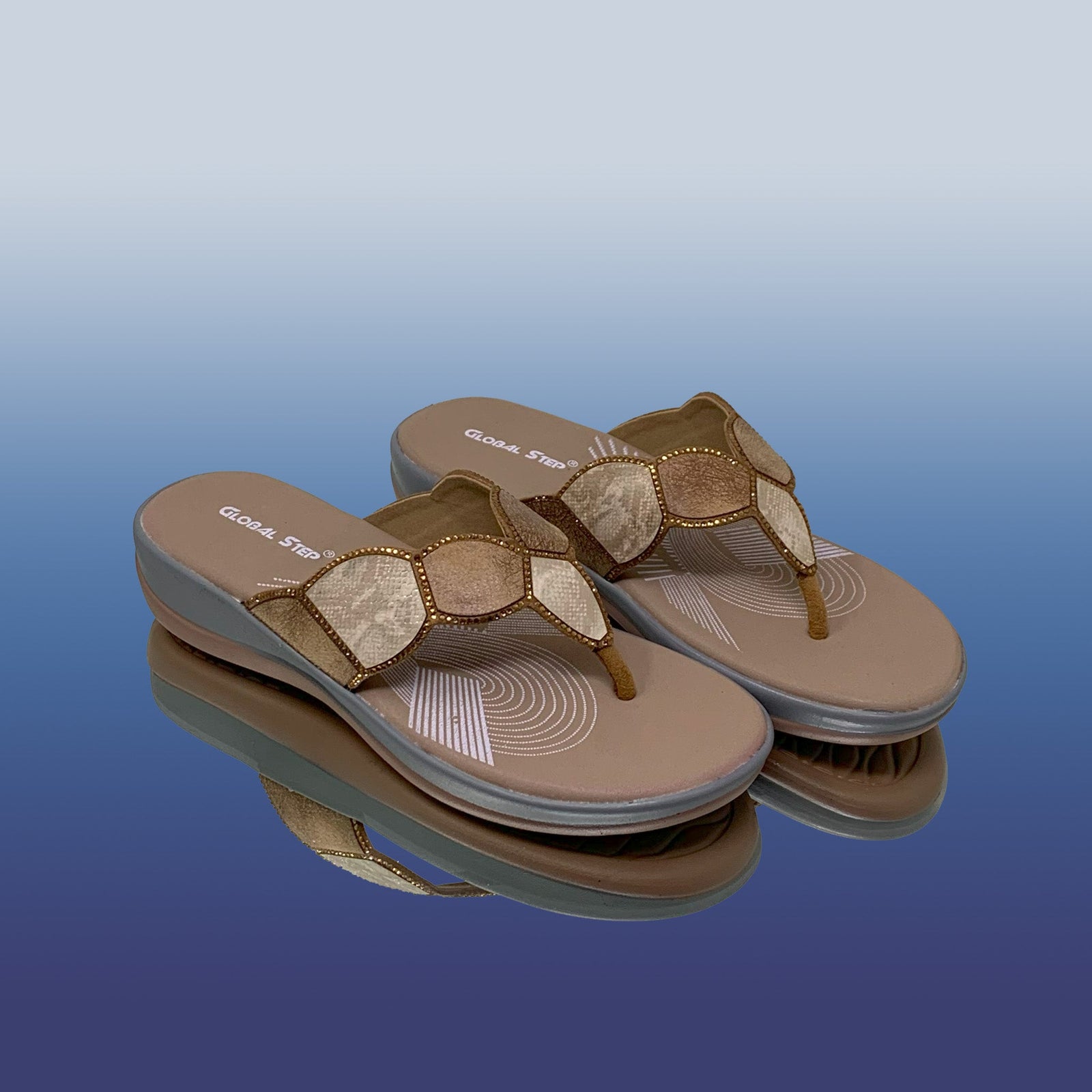 Elegant Beige Beaded Sandals - GlobalStep - shoes - 36