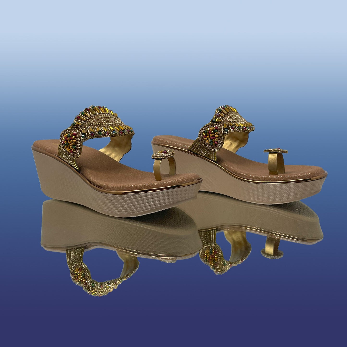 Embellished Antique wedges - GlobalStep - Wedges